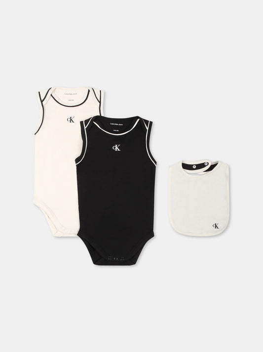 Set body multicolor per neonati con logo,Calvin Klein Kids,25S CKIN0IN00183J IN0IN00183 0GR