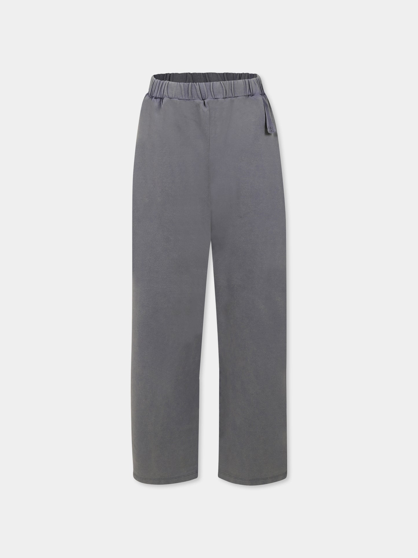 Pantaloni grigi per bambina con logo,Douuod Kids,DW6R00 Z2929 922