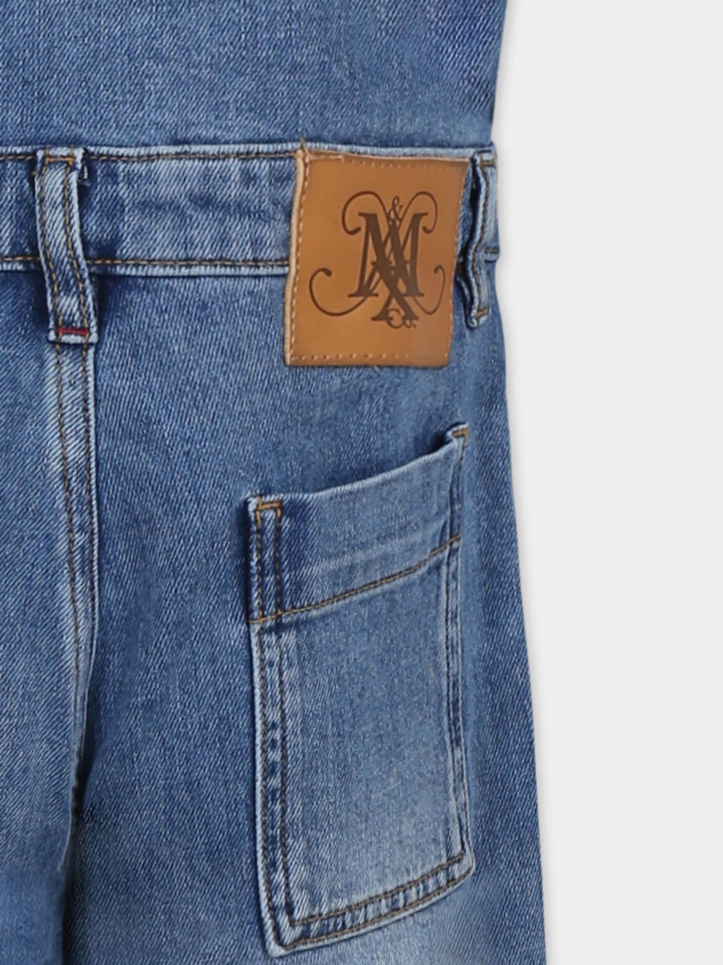 Jumpsuit denim per bambina,Max&co,MX0110 MX066 MAXJ33F MX01