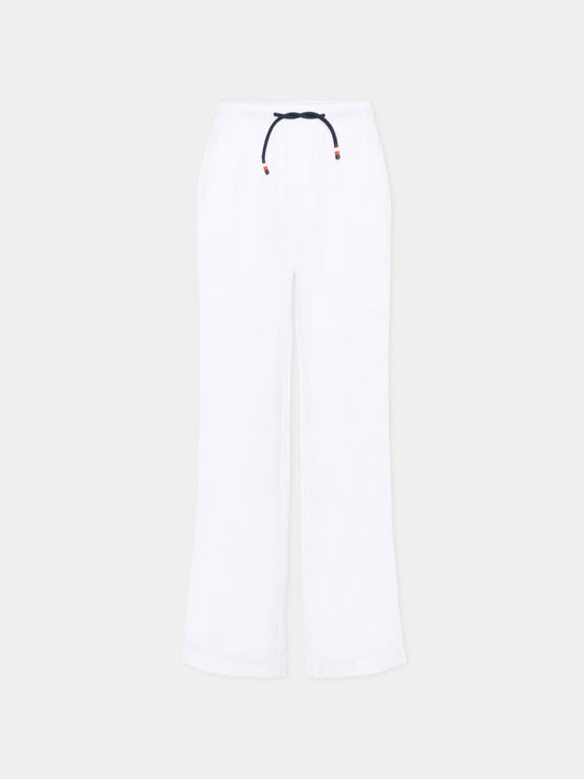 Pantaloni casual bianchi per bambino,Tommy Hilfiger Junior,KB0KB09640 YBR
