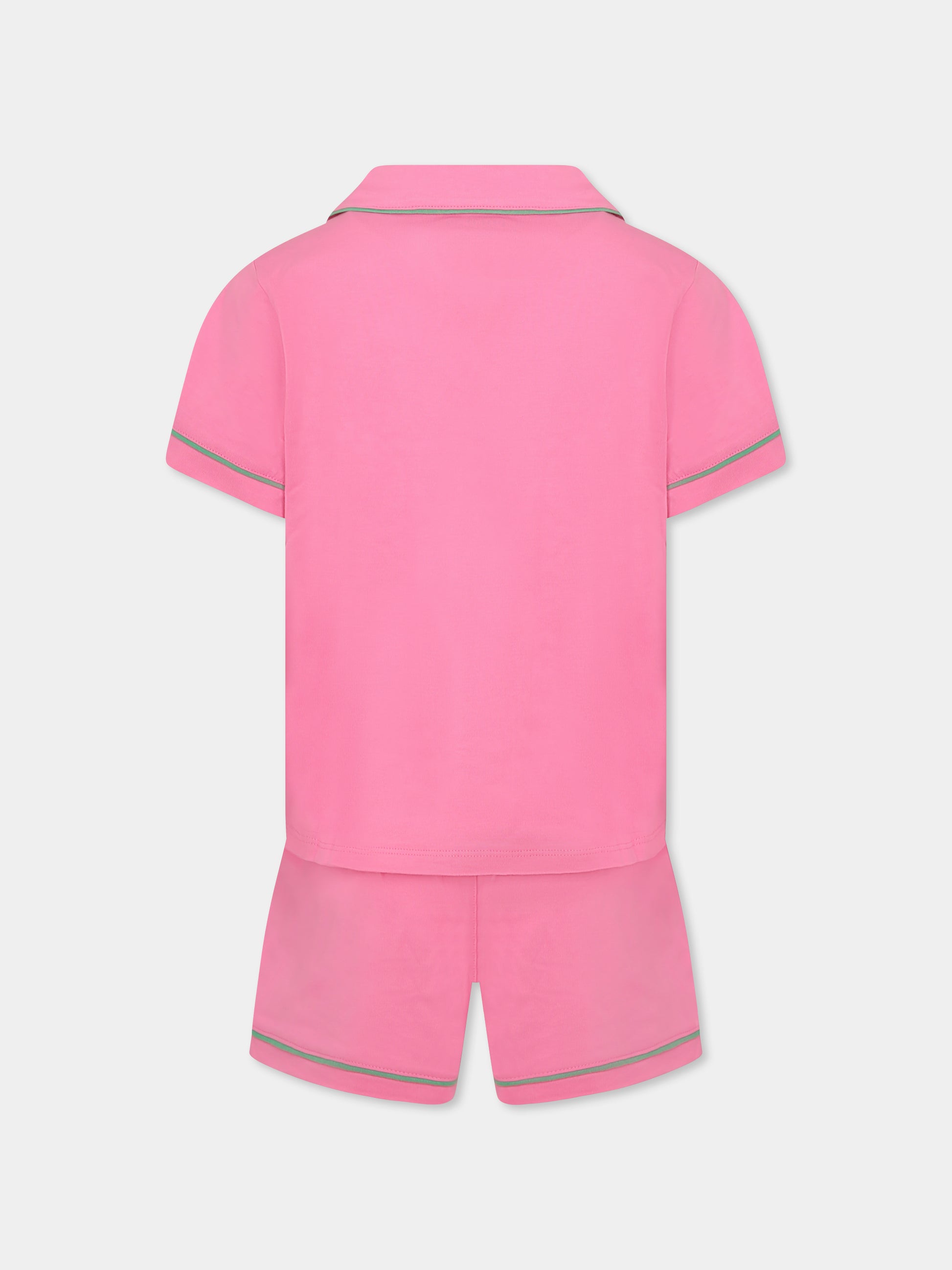 Pigiama rosa per bambina cavallino,Ralph Lauren Kids,25S RL4P0241 4P0241 AJD