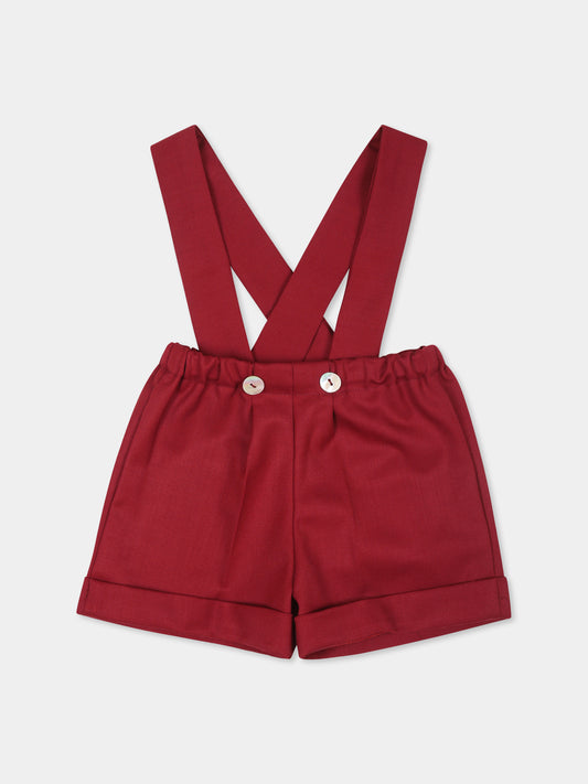 Shorts bordeaux per neonato,Divini,DVI S 00107