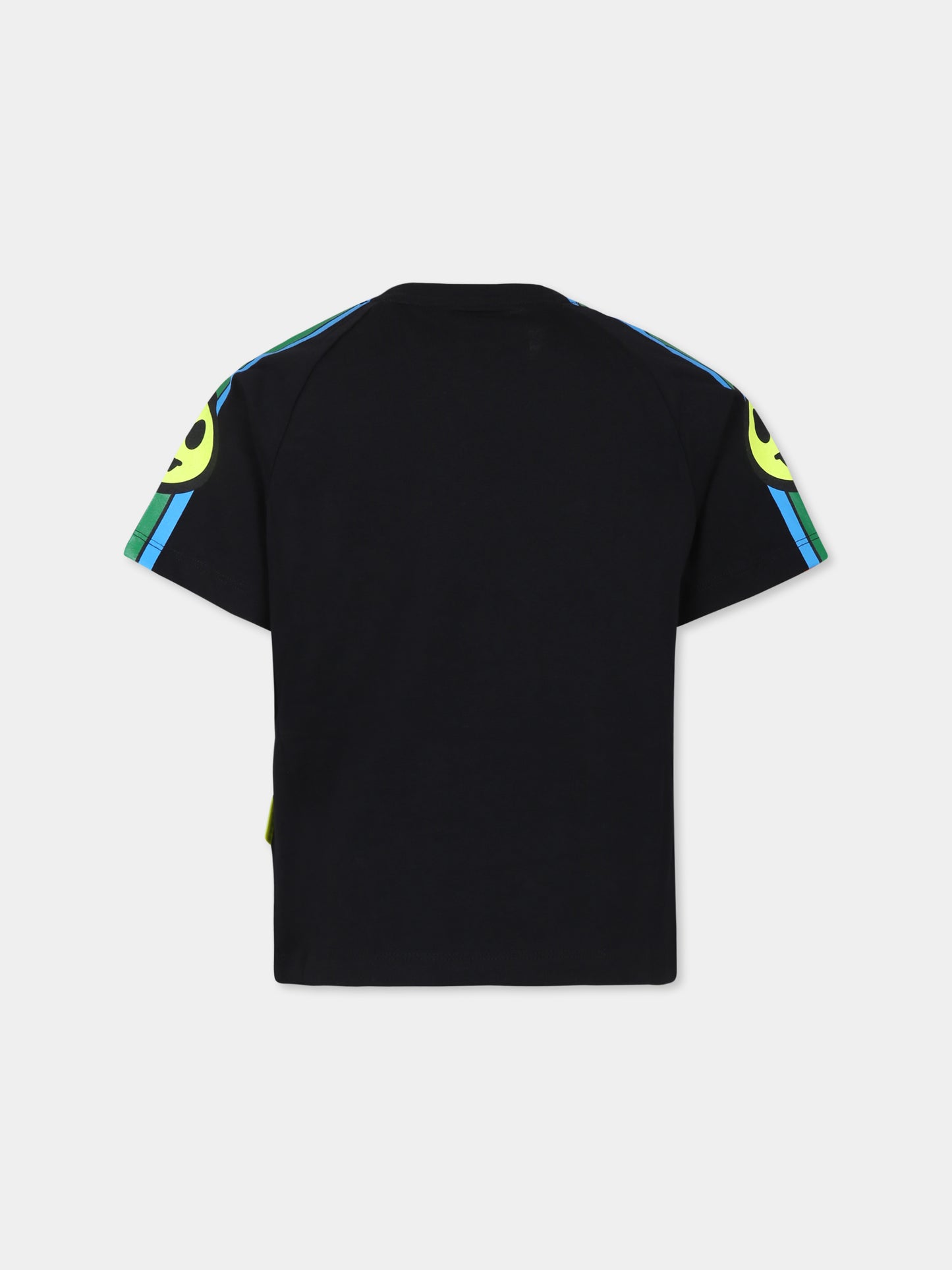 T-shirt nera per bambini con smile,Barrow,S4BKJUTH017 110