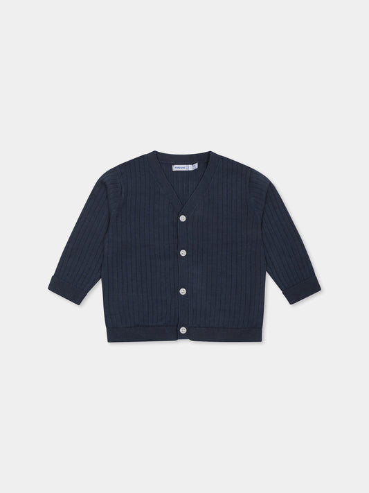 Cardigan blu per neonato,Mayoral,1305 049