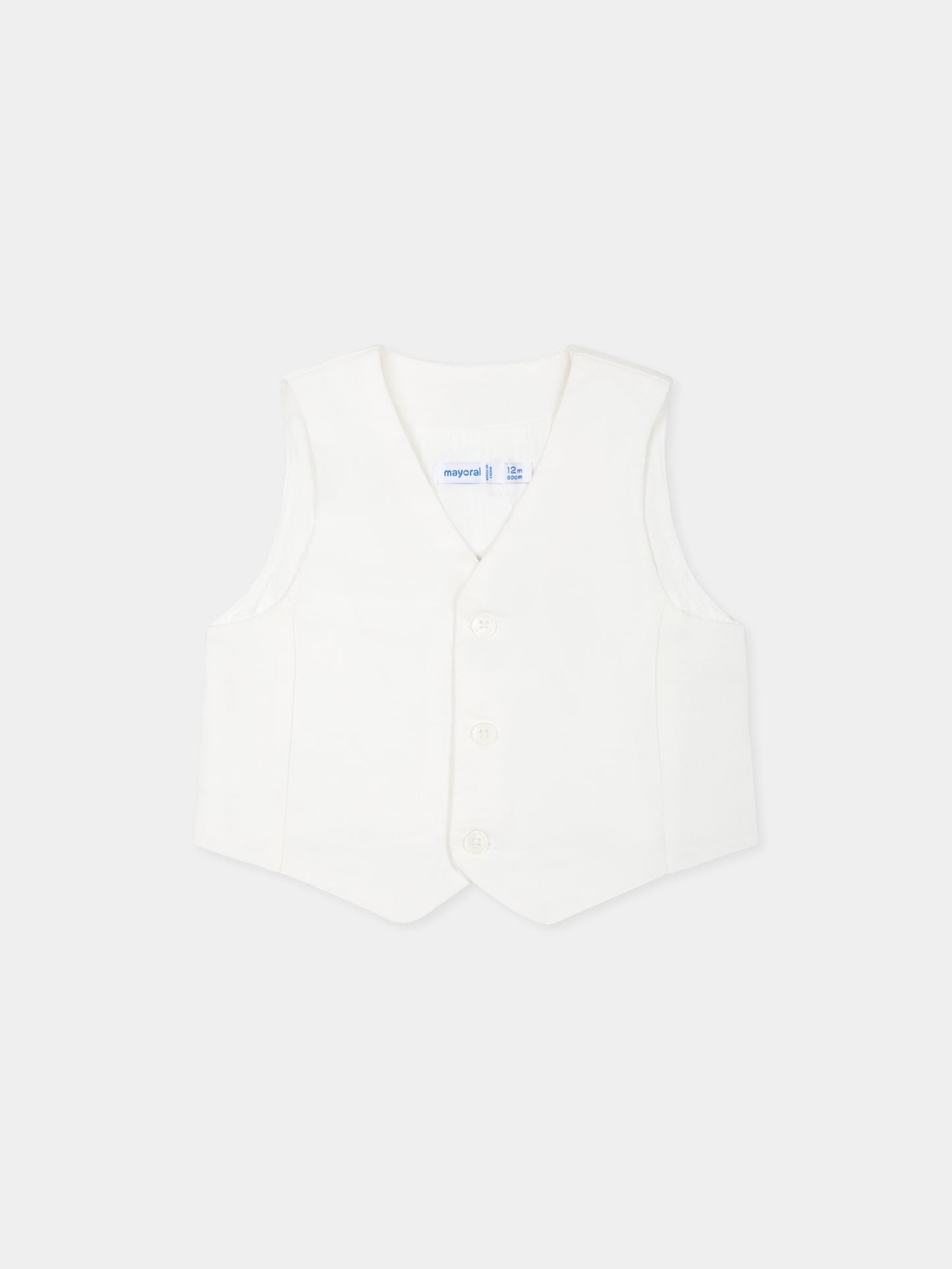 White waistcoat for baby boy