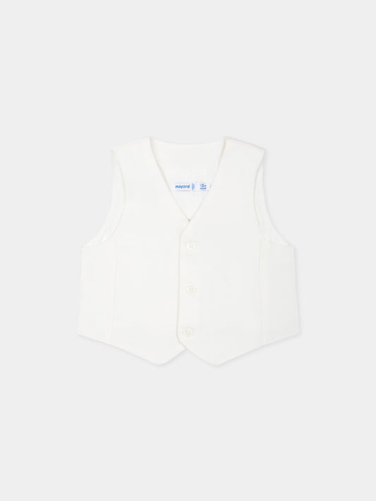 White waistcoat for baby boy