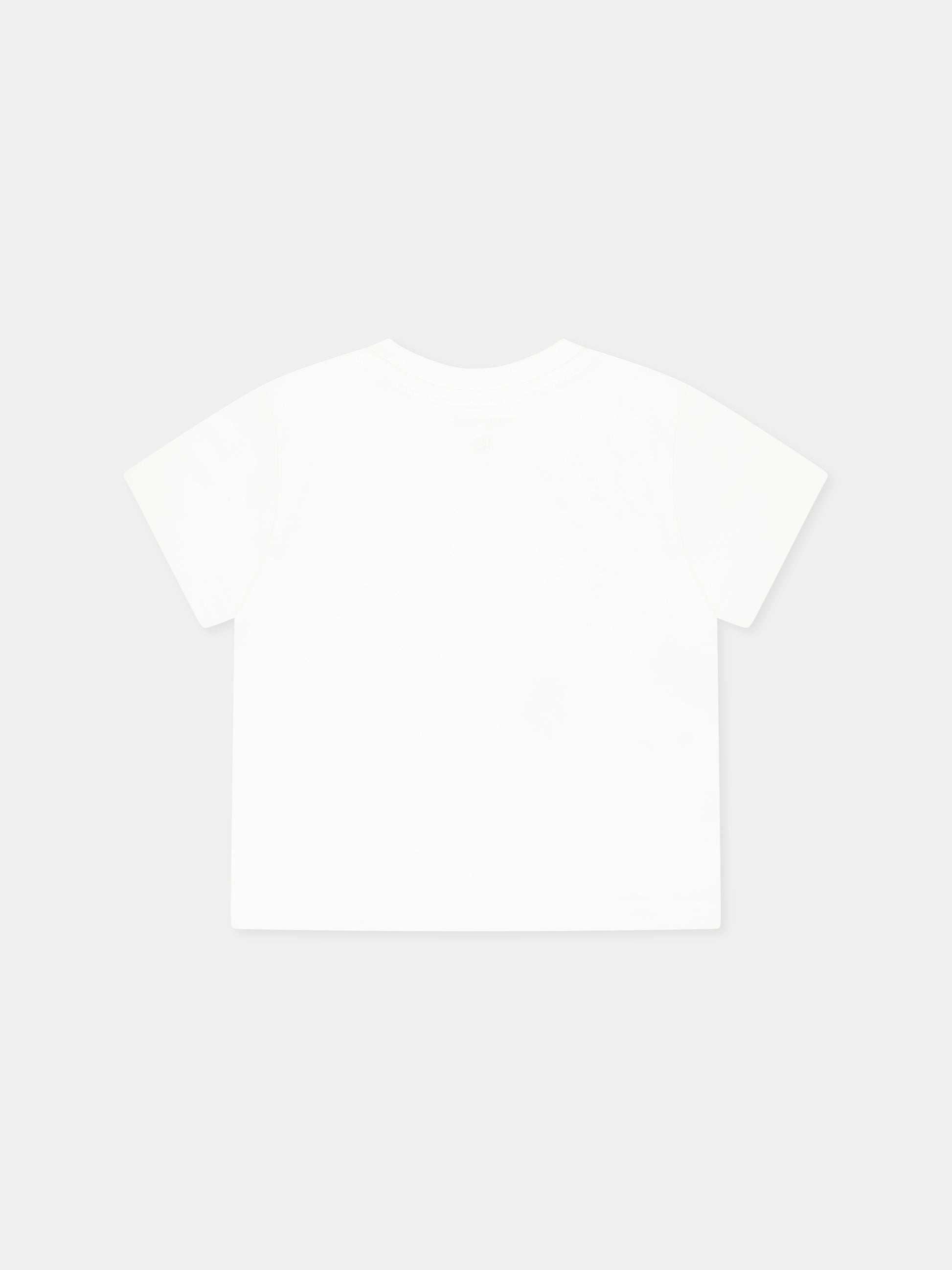 T-shirt bianca per neonato con animali della giungla,Mayoral,1057 024