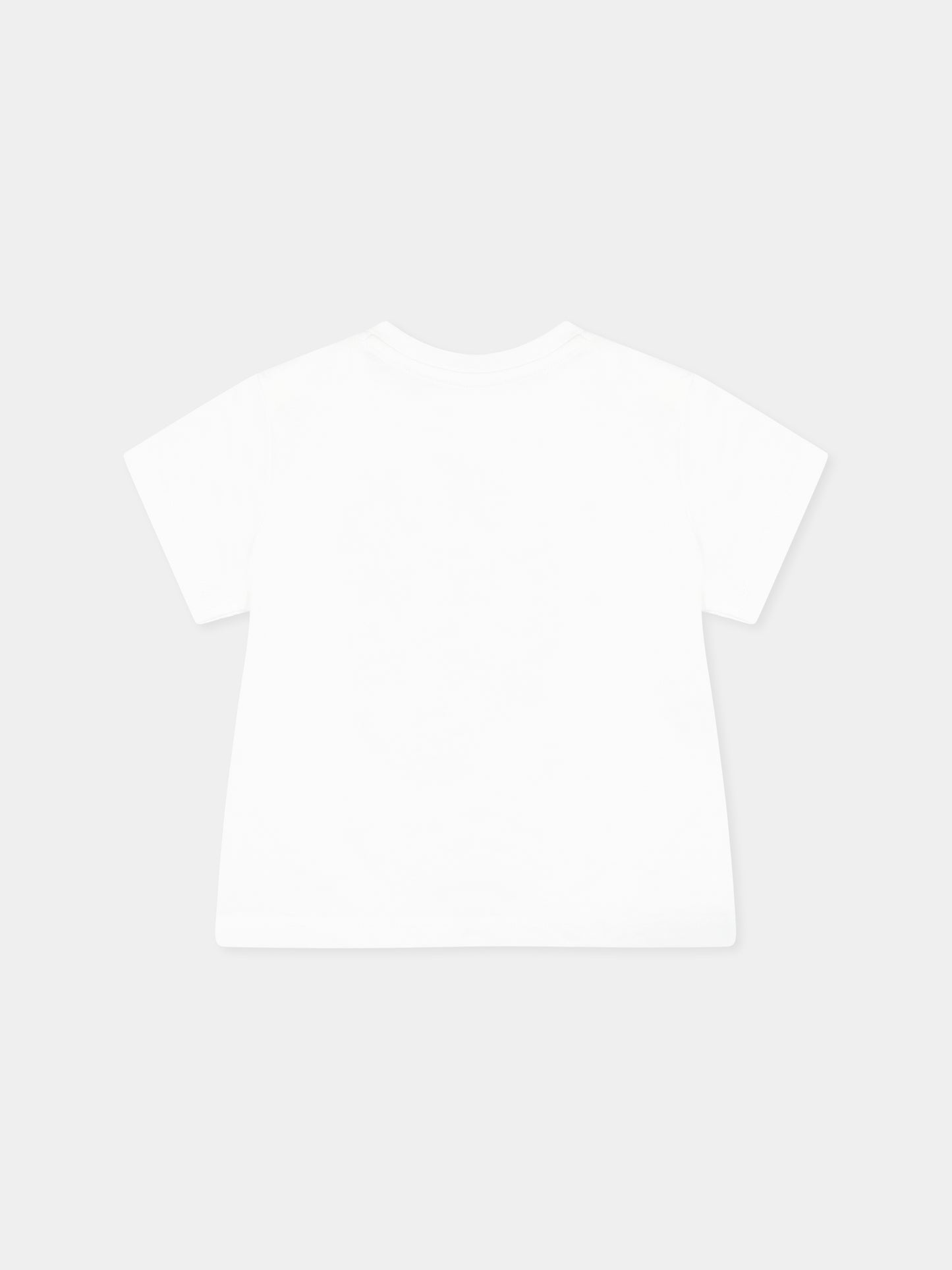 T-shirt bianca per neonato con stampa animali,Mayoral,1056 019