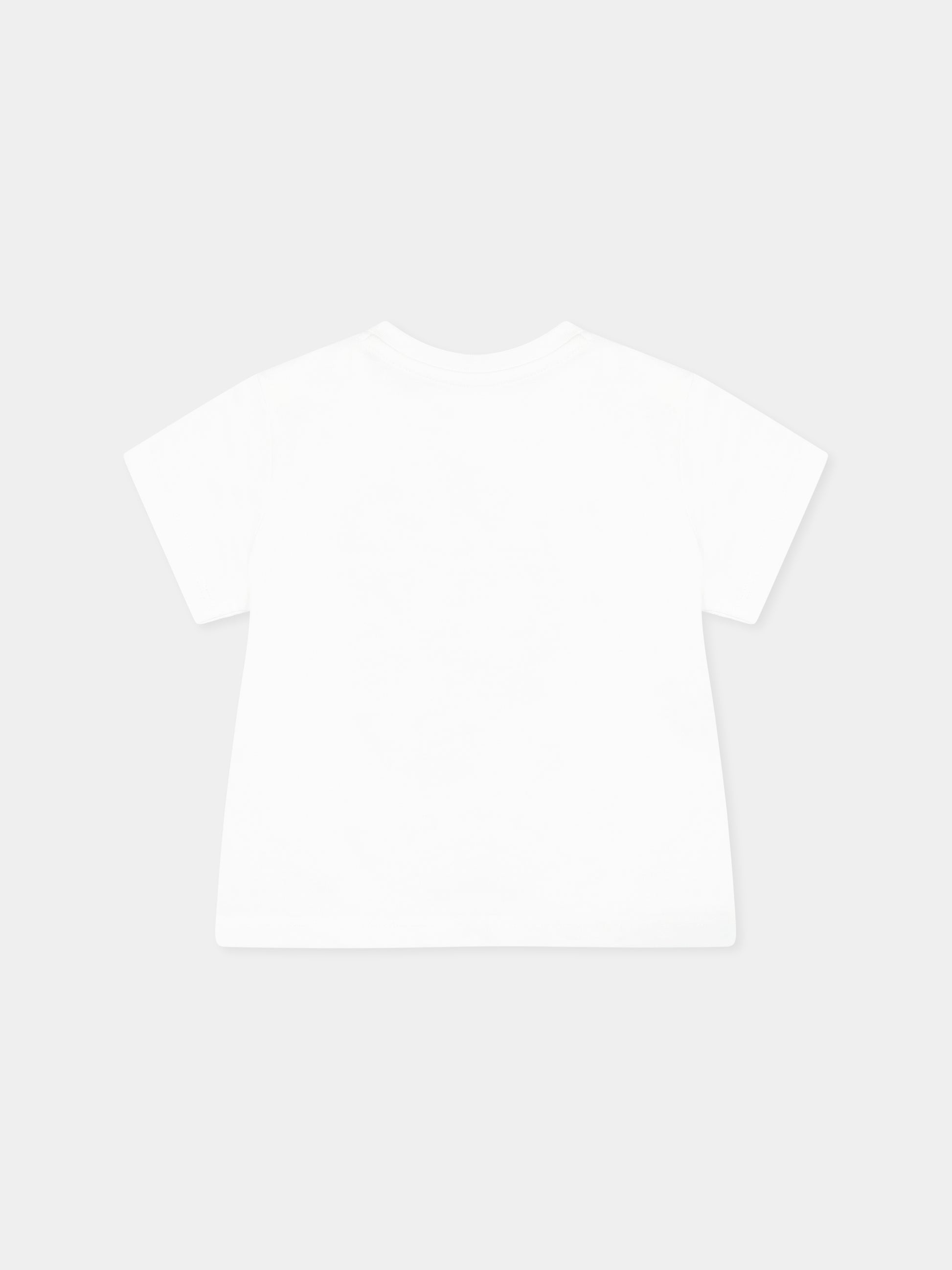 T-shirt bianca per neonato con stampa animali,Mayoral,1056 019