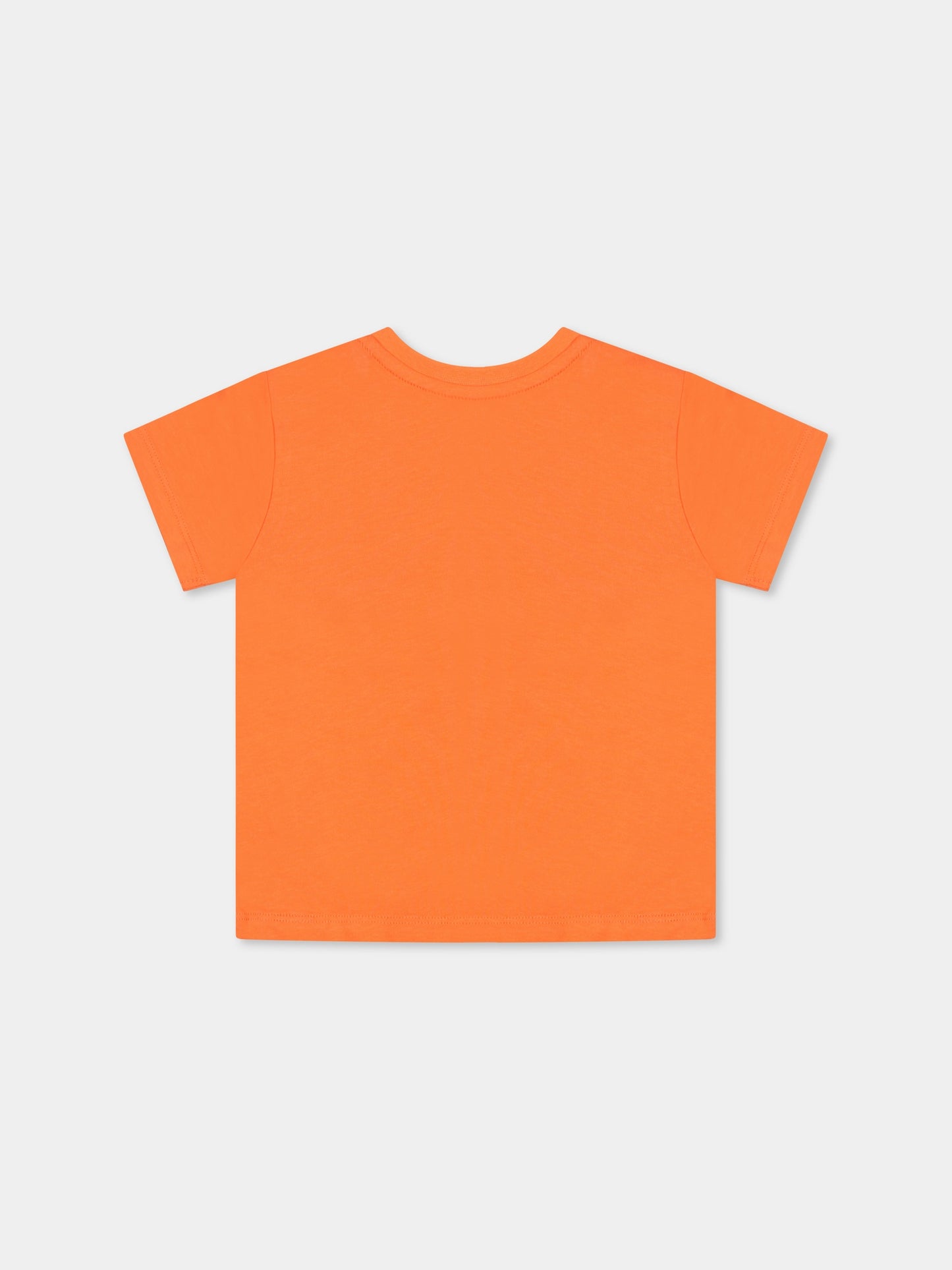 T-shirt arancione per neonato con stampa squalo,Mayoral,1063 044