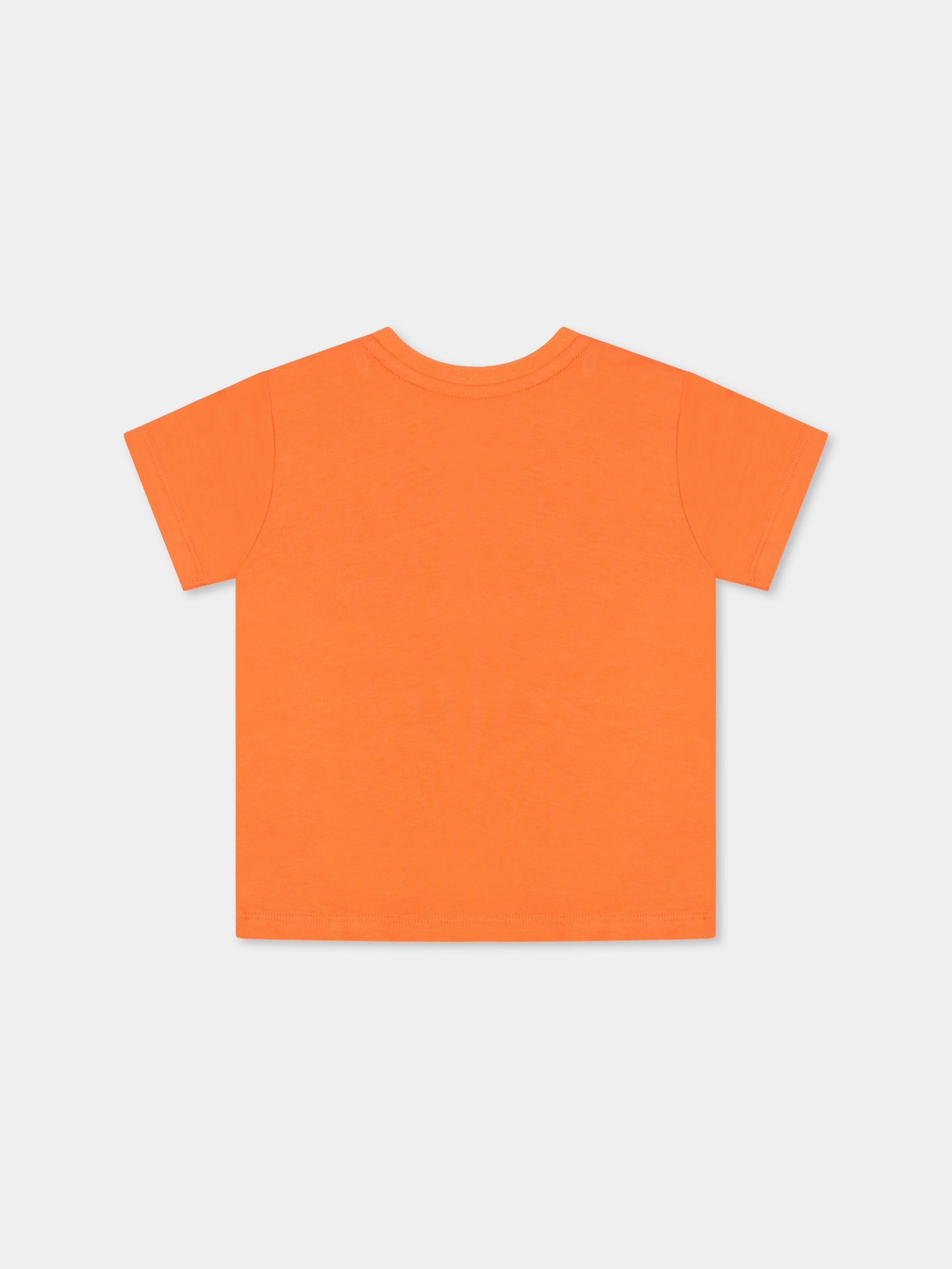 T-shirt arancione per neonato con stampa squalo,Mayoral,1063 044