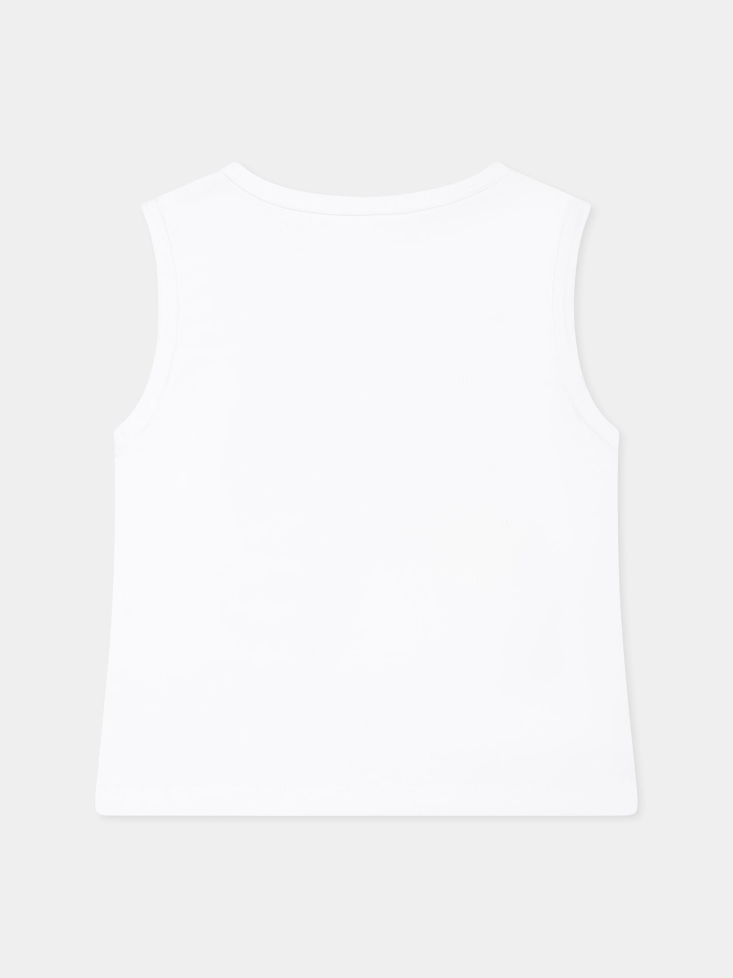 Canotta bianca per neonato con stampa squalo e patch,Mayoral,1069 068