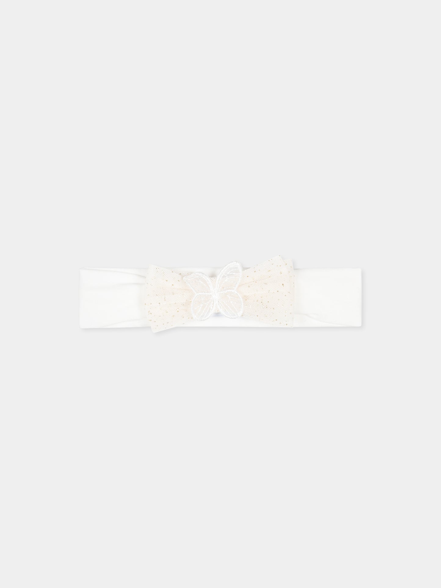 Fascia bianca per neonat con fiocco,Mayoral,10887 019