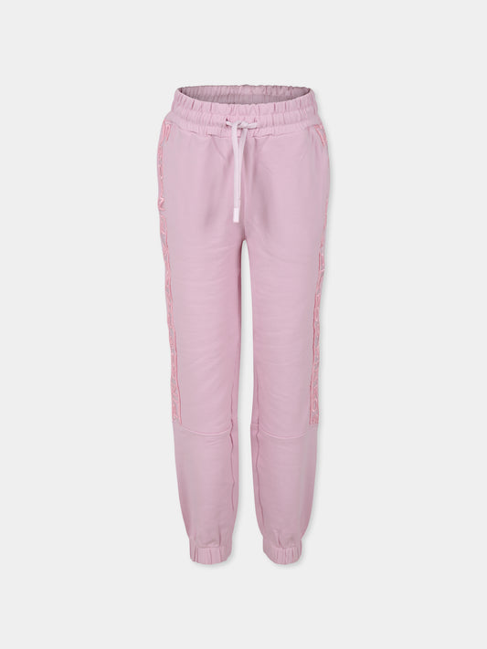 Pantaloni rosa per bambina con logo,Pinko,S4PIBGFP191 042