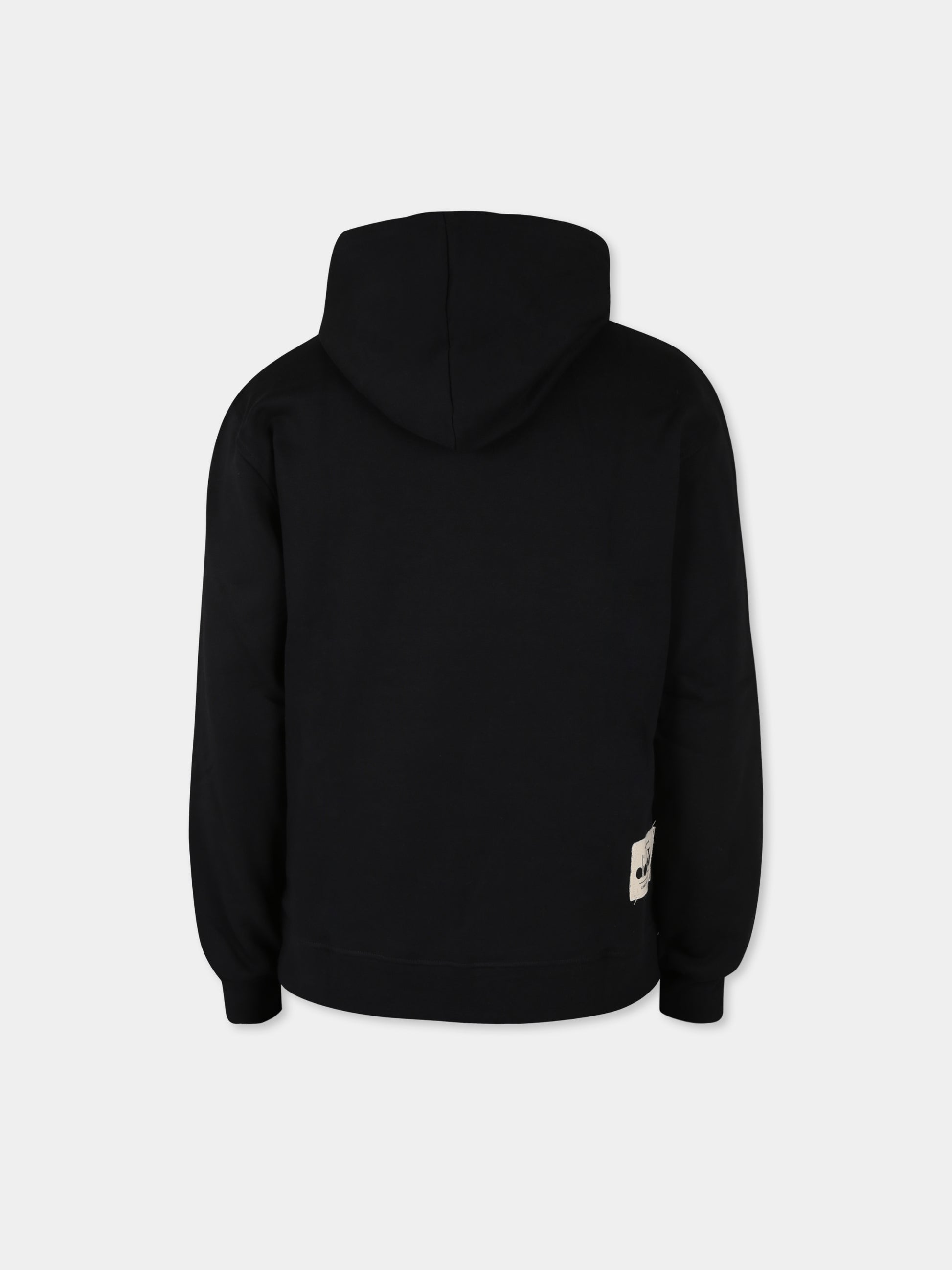 Felpa nera per bambino con logo,Diadora Kids,F3DIJBHS034 110