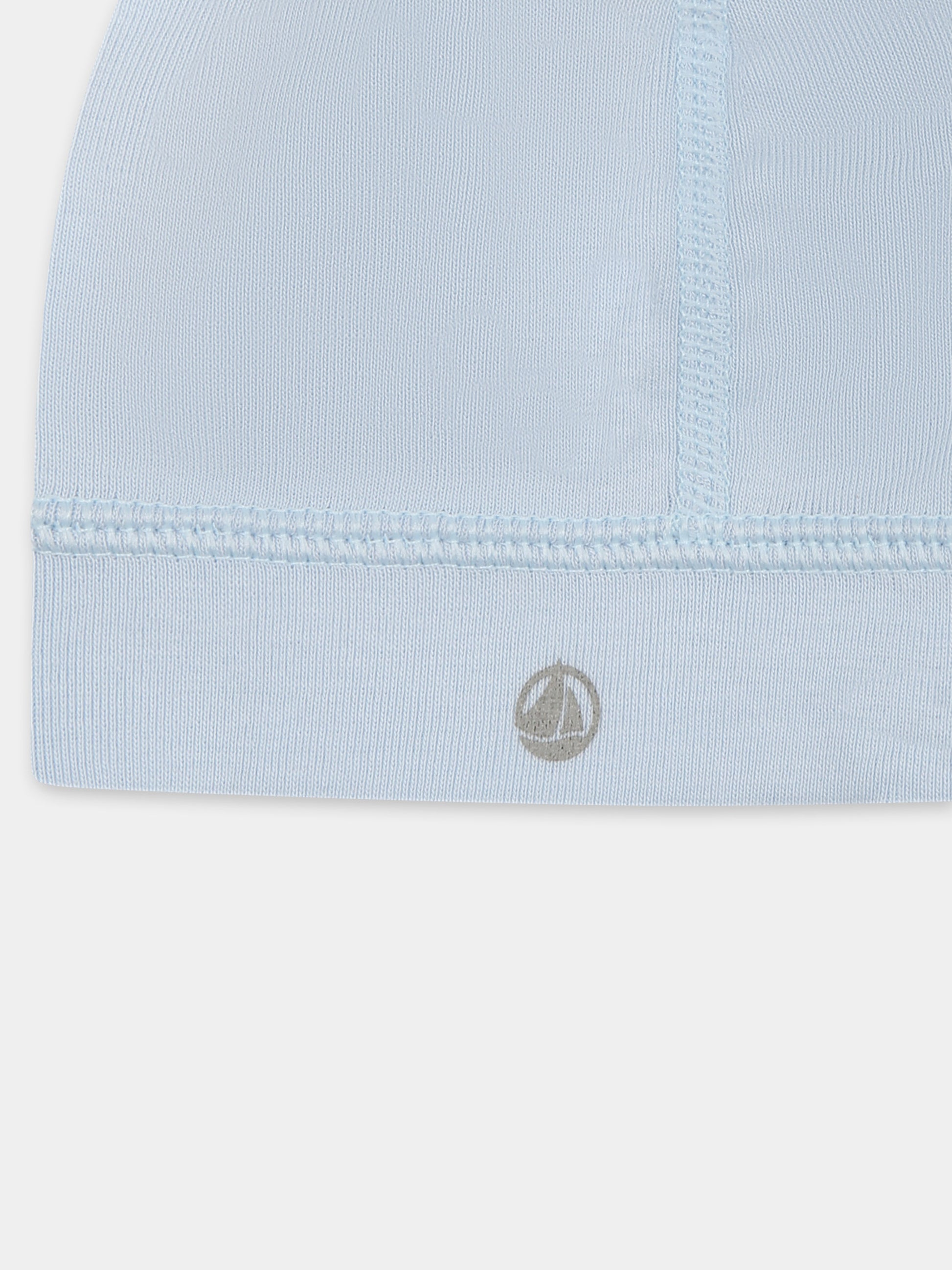 Cappello celeste per neonato con logo,Petit Bateau,A0CIU TOUDOU 01