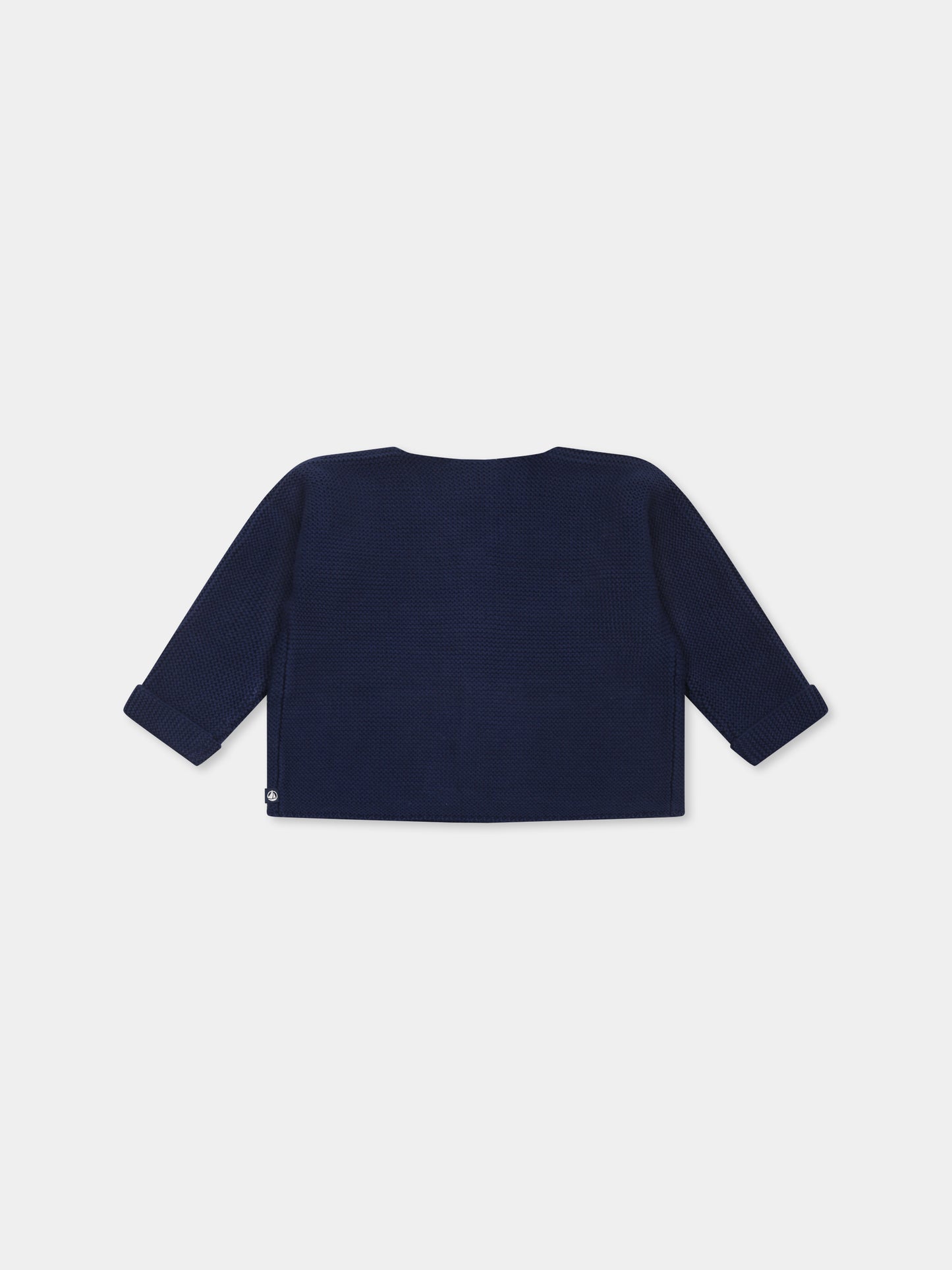 Cardigan blu per neonati con logo,Petit Bateau,A0CES MEDIEVAL 01