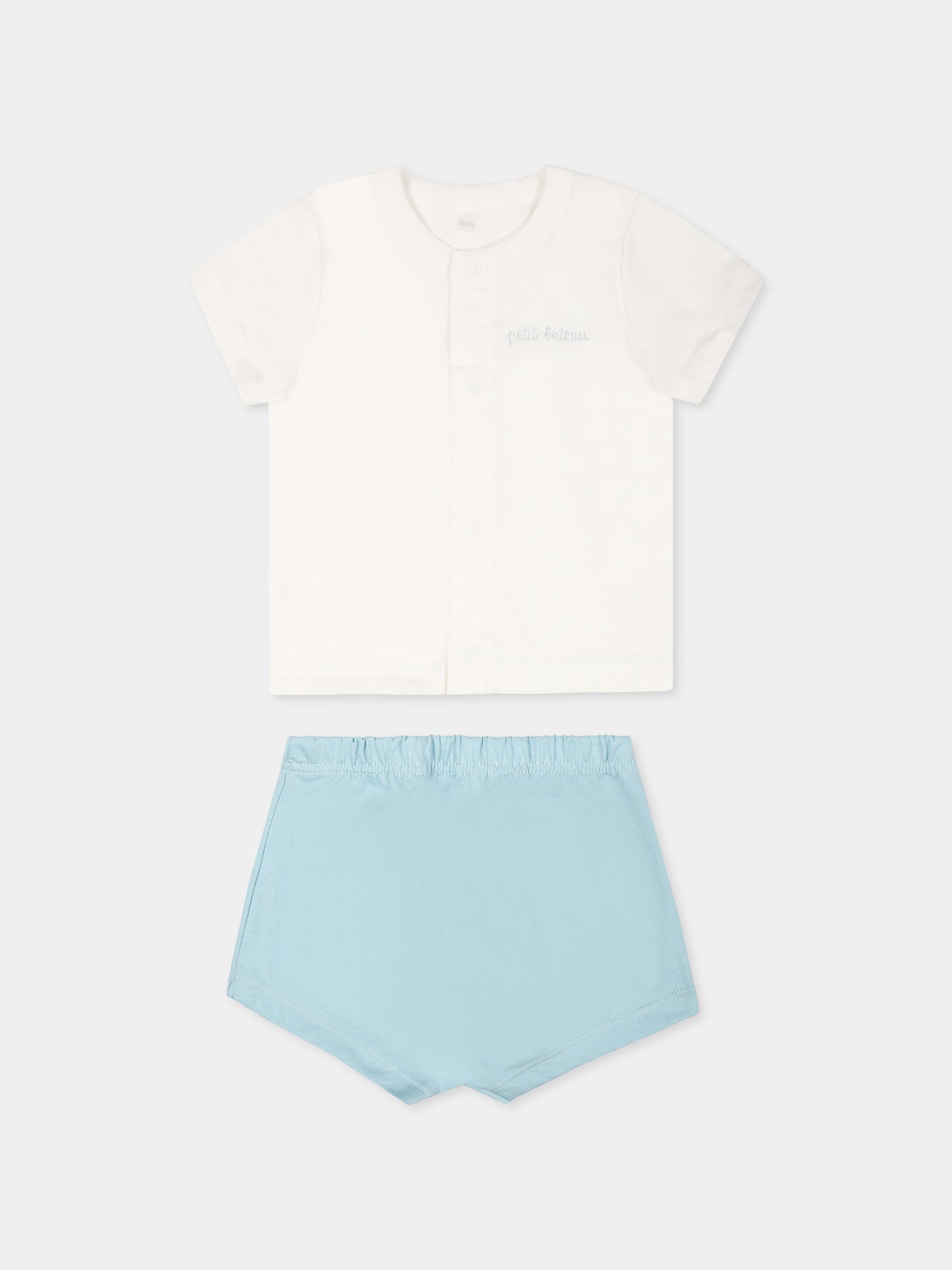 Multicolor suit for baby boy with logo