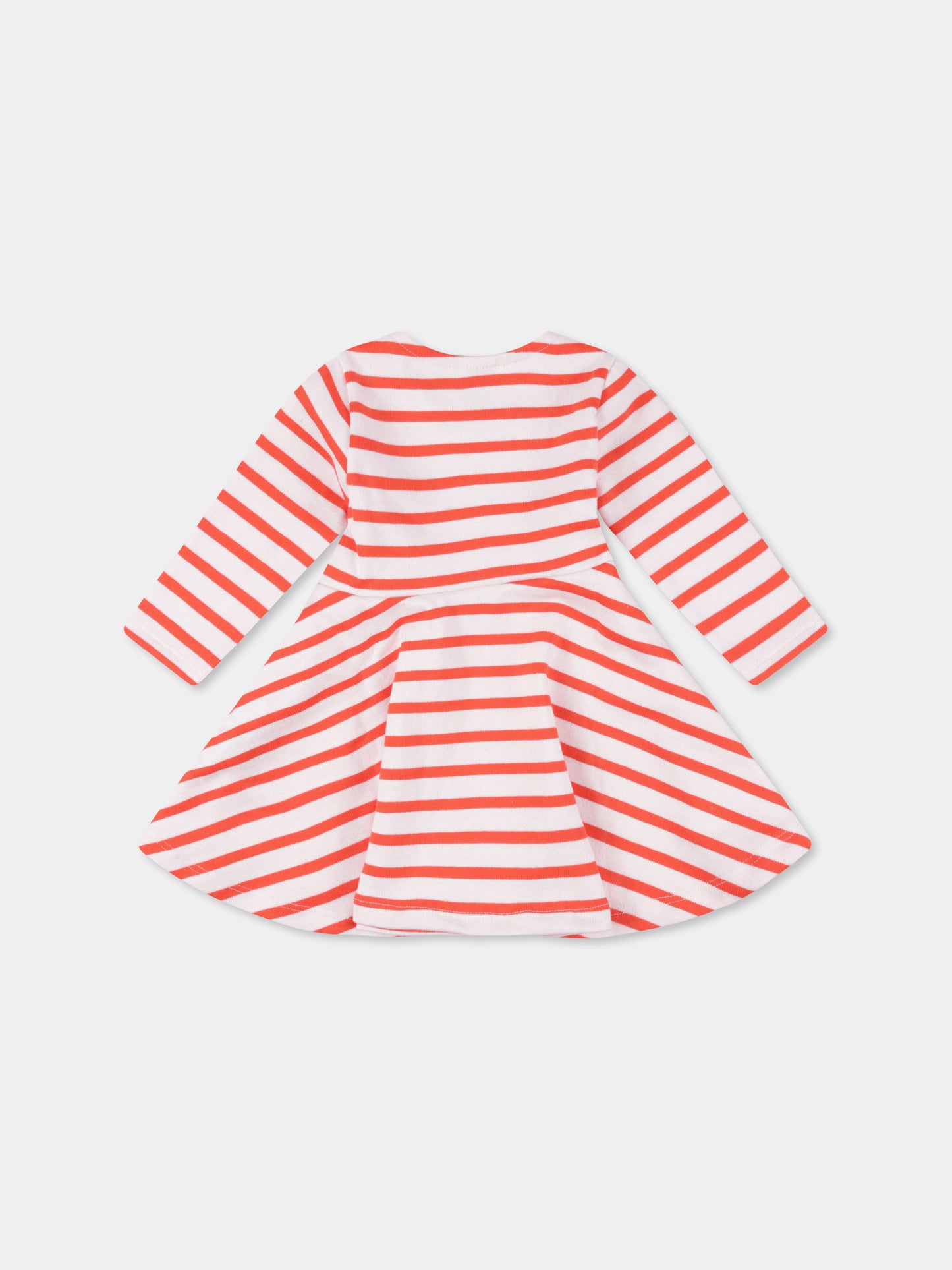 Vestito multicolor per neonata con logo,Petit Bateau,A0D5X FLEUR/SPICY 01