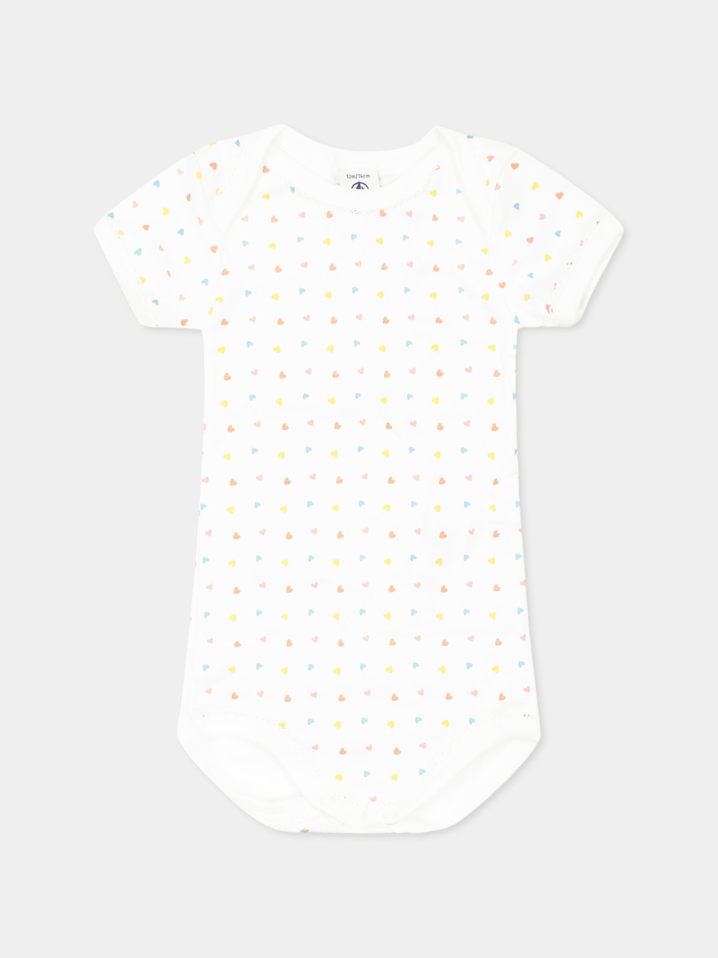Set body multicolor per neonata con cuori,Petit Bateau,A0CXB VARIANTE 1 00