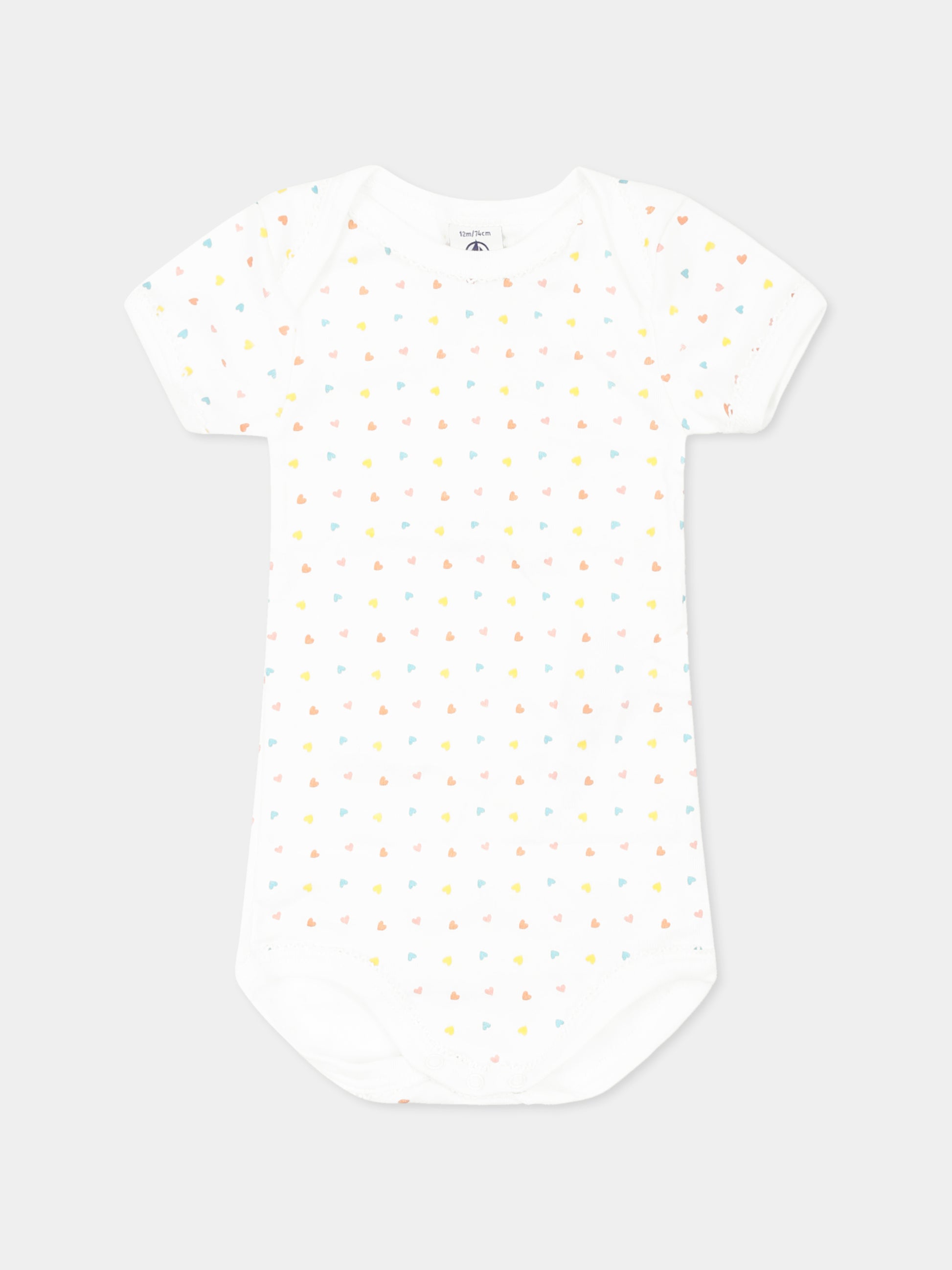 Set body multicolor per neonata con cuori,Petit Bateau,A0CXB VARIANTE 1 00