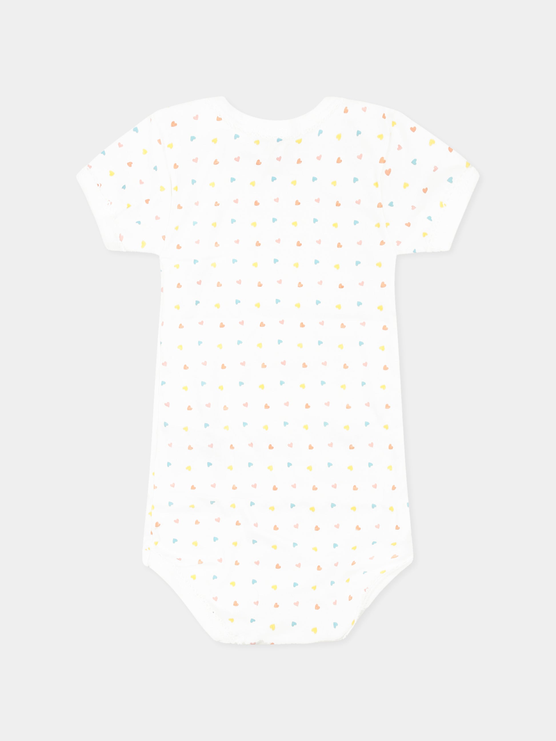 Set body multicolor per neonata con cuori,Petit Bateau,A0CXB VARIANTE 1 00