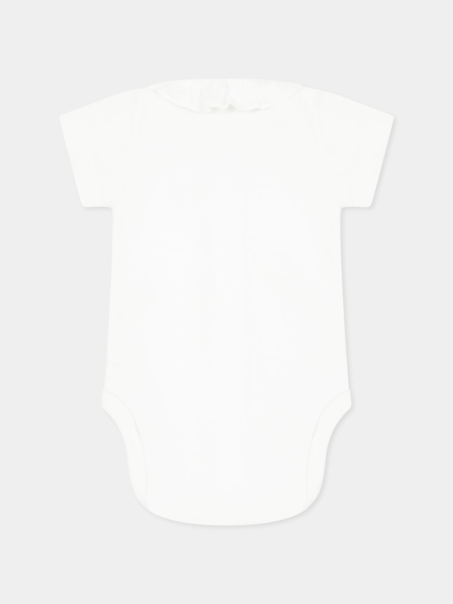 Body bianco per neonata,Petit Bateau,A09FM MARSHMALLOW 01