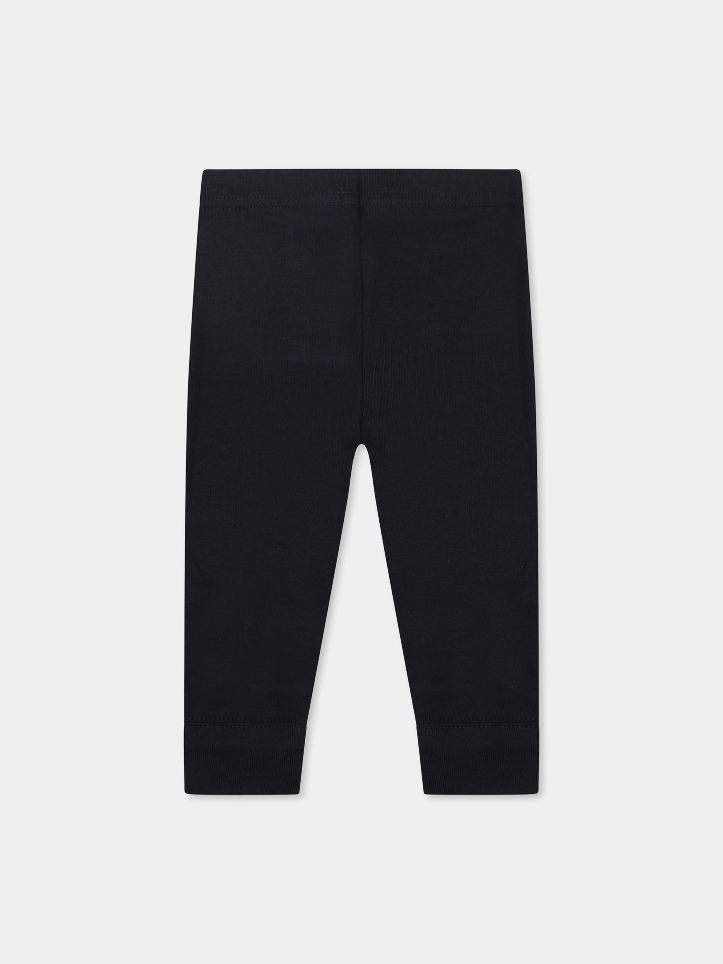 Leggings blu per neonati con logo,Petit Bateau,A0DIB SMOKING 01