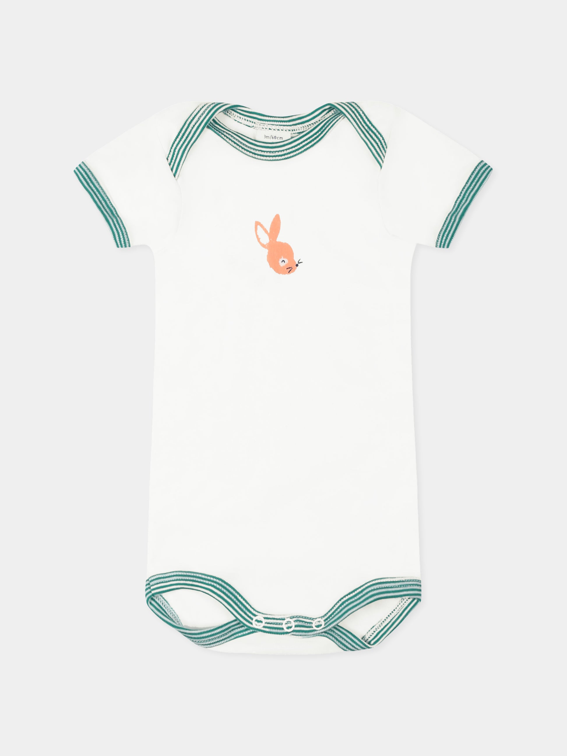 Set body bianco per neonati con animali,Petit Bateau,A0CZT VARIANTE 1 00