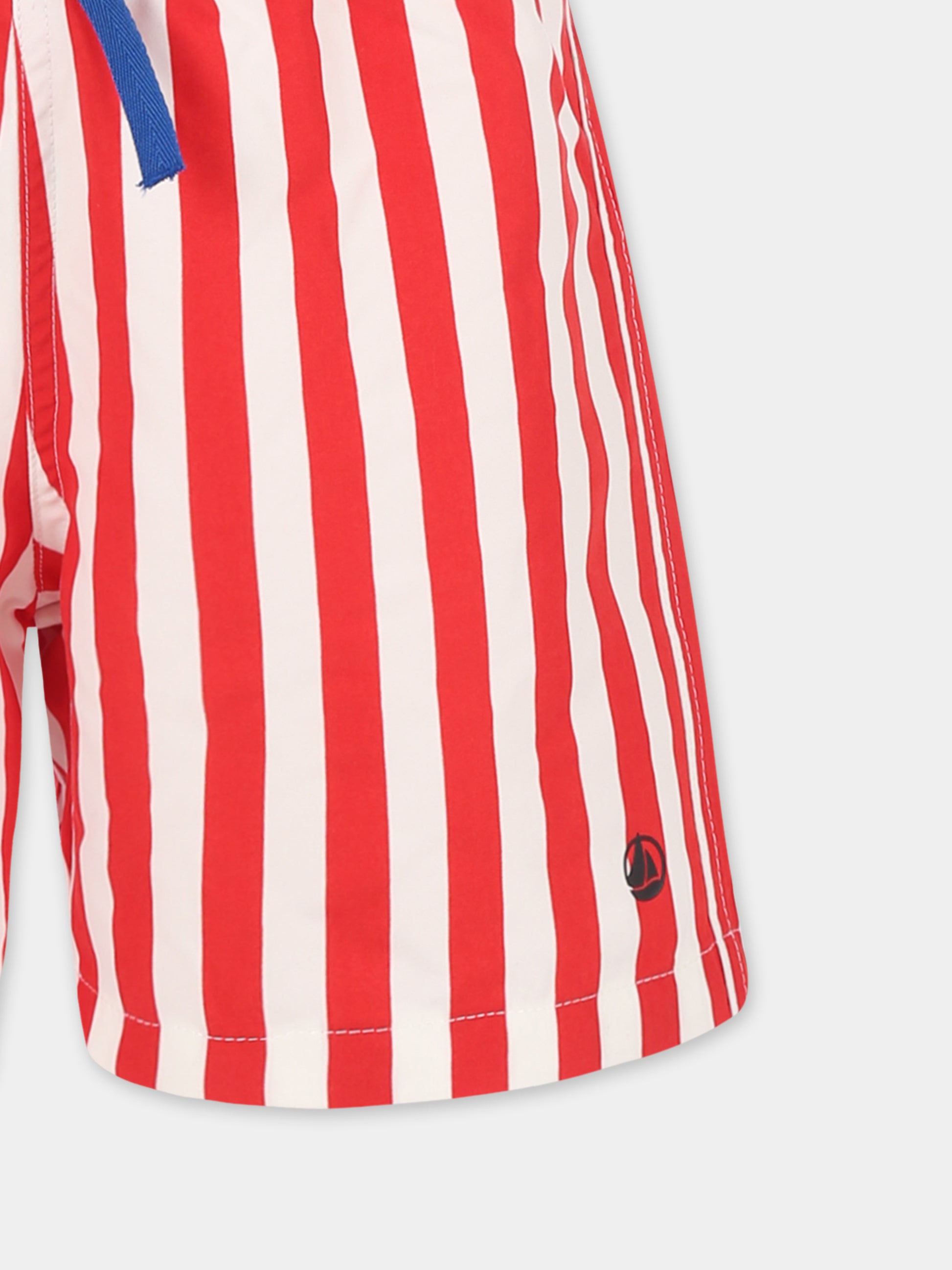 Boxer mare rosso per bambino,Petit Bateau,A0D4E MARSHMALLOW/SPI 04