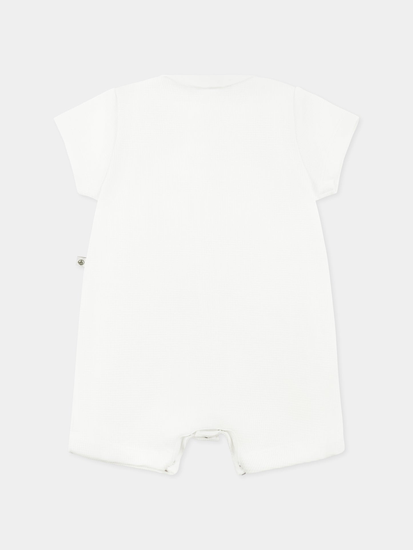 Pagliaccetto bianco per neonato con ancore,Petit Bateau,A0DE0 MARSHMALLOW 09