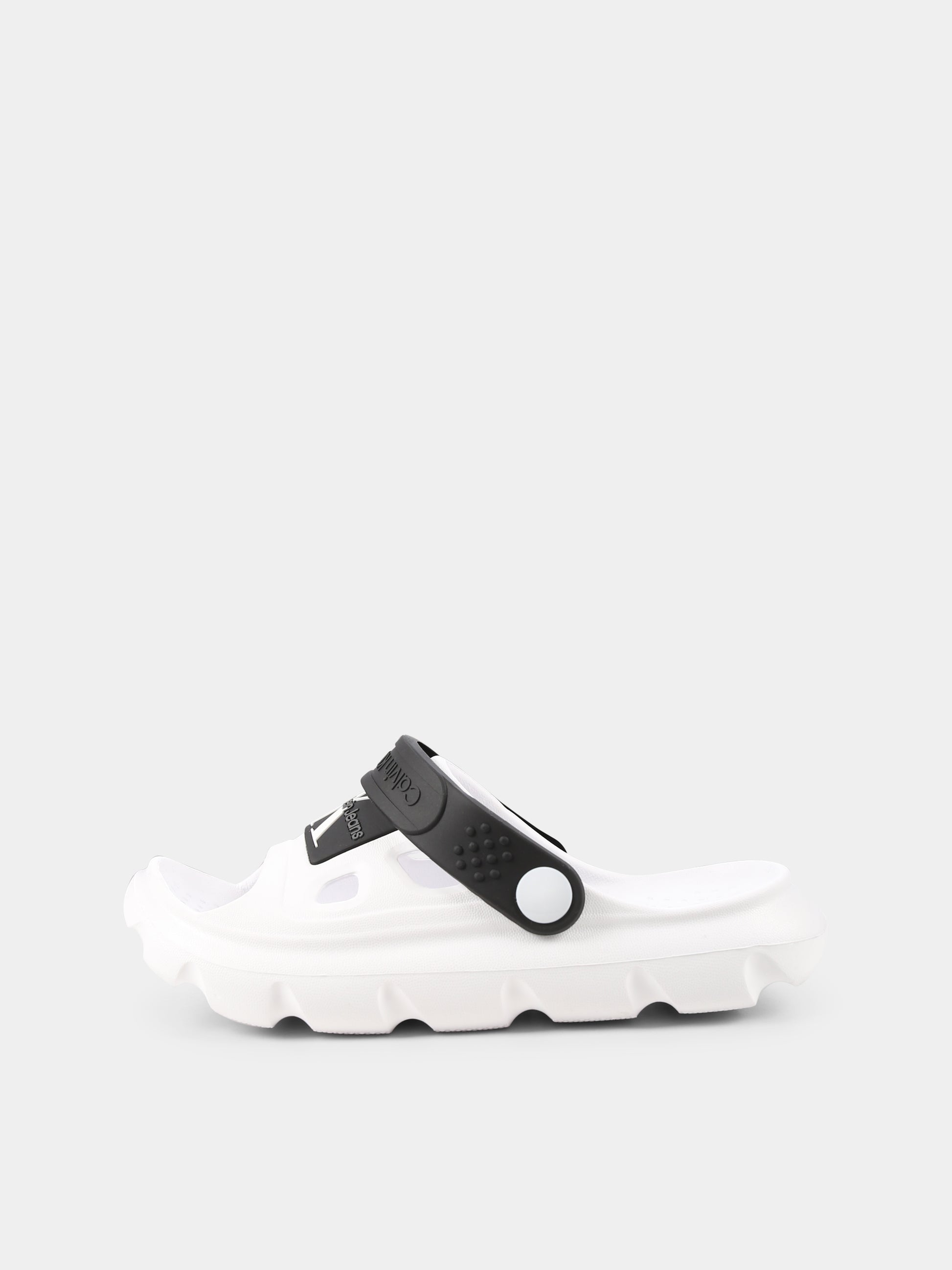 Sandali bianchi per bambino con logo,Calvin Klein Kids,V1X2 83025 0083X002
