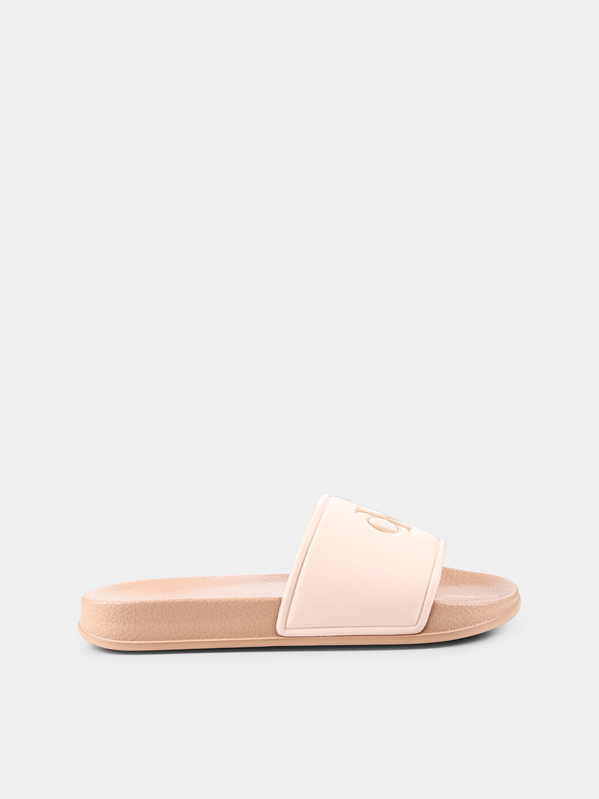 Ciabatte rosa per bambina con logo,Calvin Klein Kids,V3A0 82066 1172302