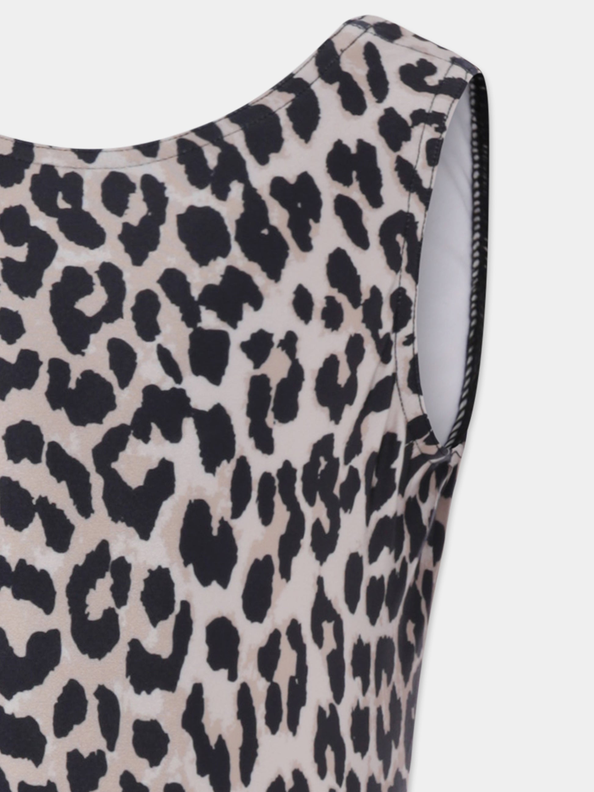 Costume intero beige per bambina con stampa maculata,Caroline Bosmans,SS25 1022 107 0036