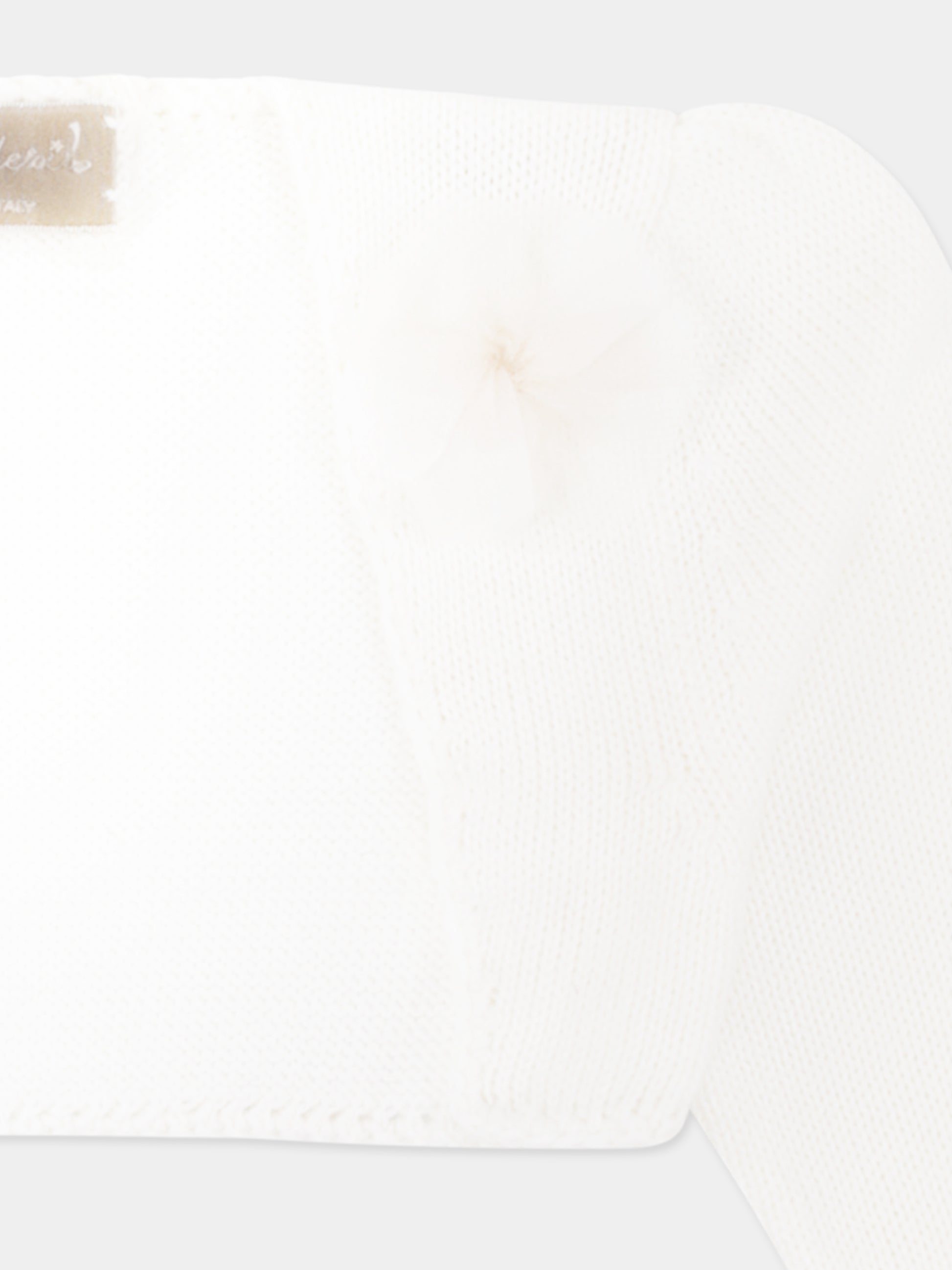 Cardigan avorio per neonata con fiori,La Stupenderia,SJSS84802