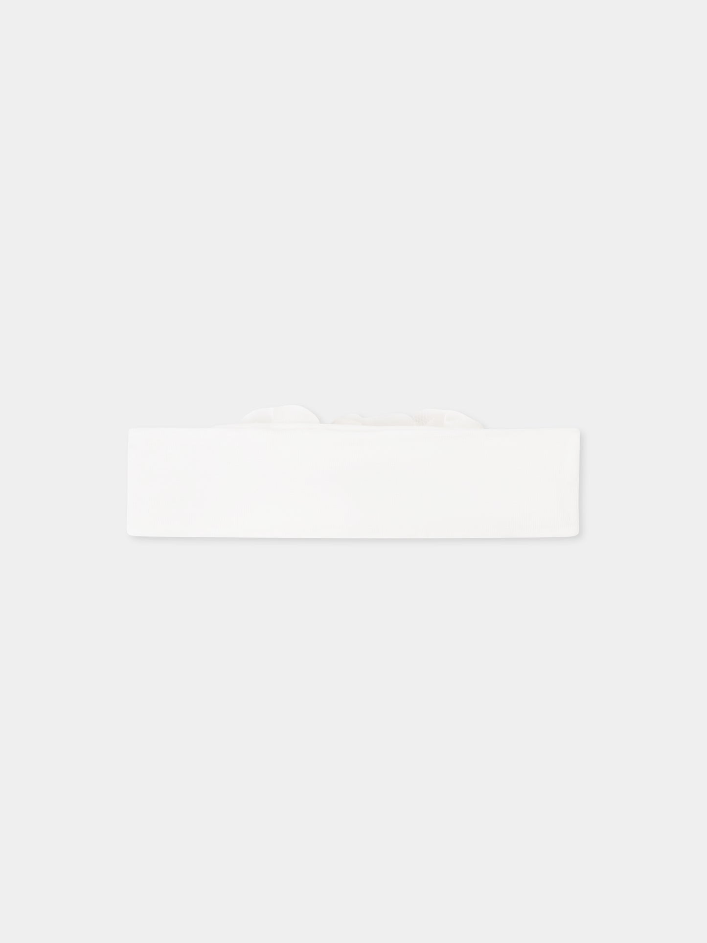 Fascia avorio per neonata con fiori,La Stupenderia,ABFA62PIN