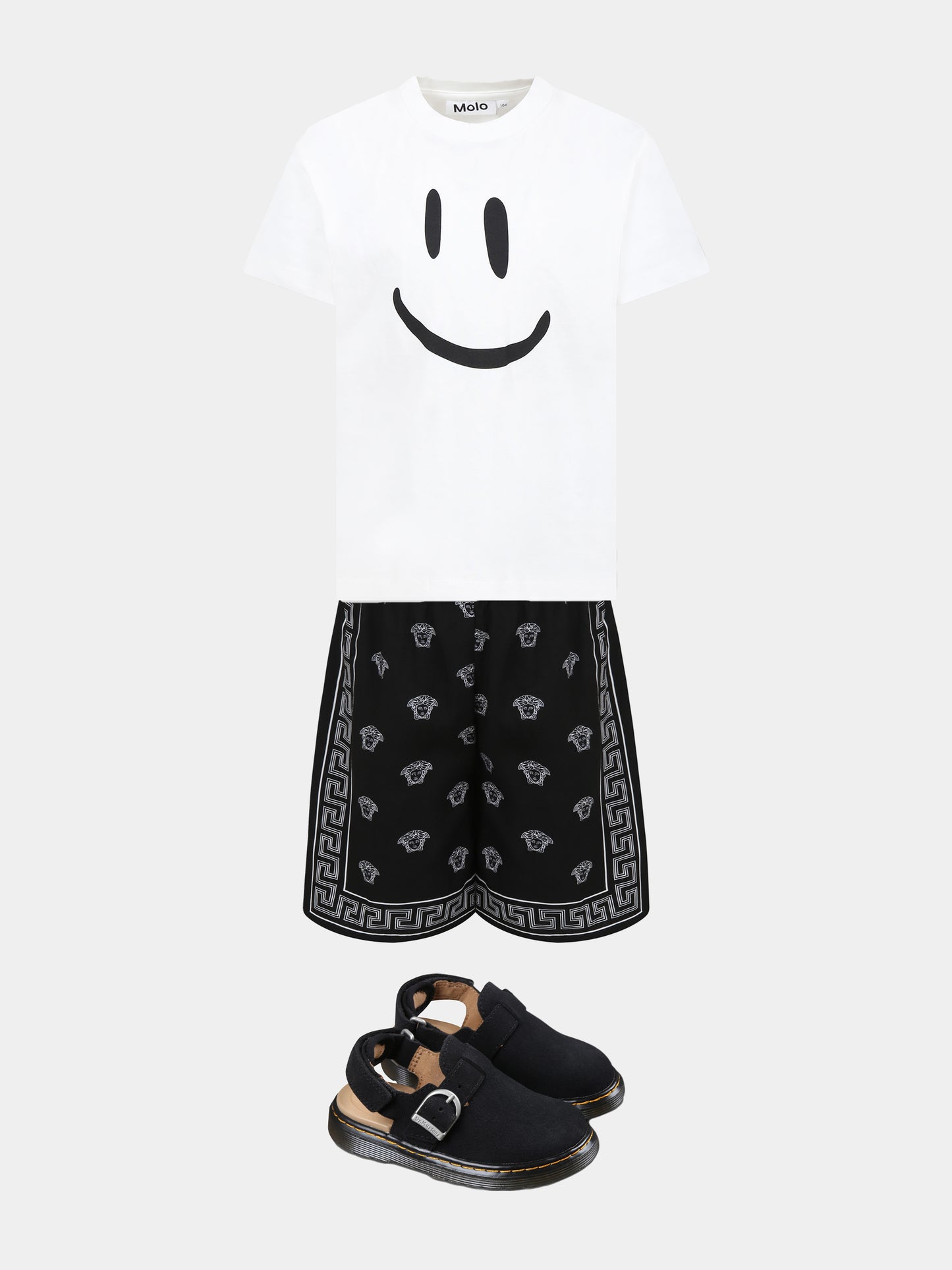White t-shirt for kids with smiley