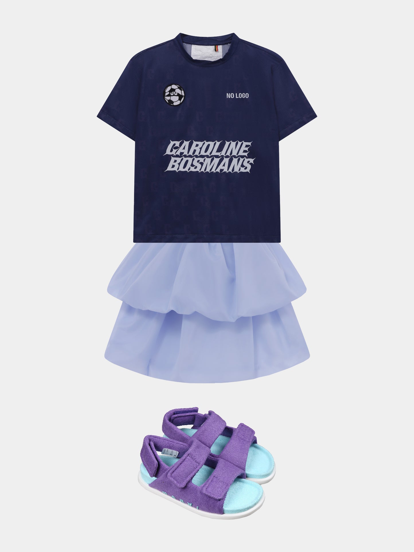Blue t-shirt for girl with logo