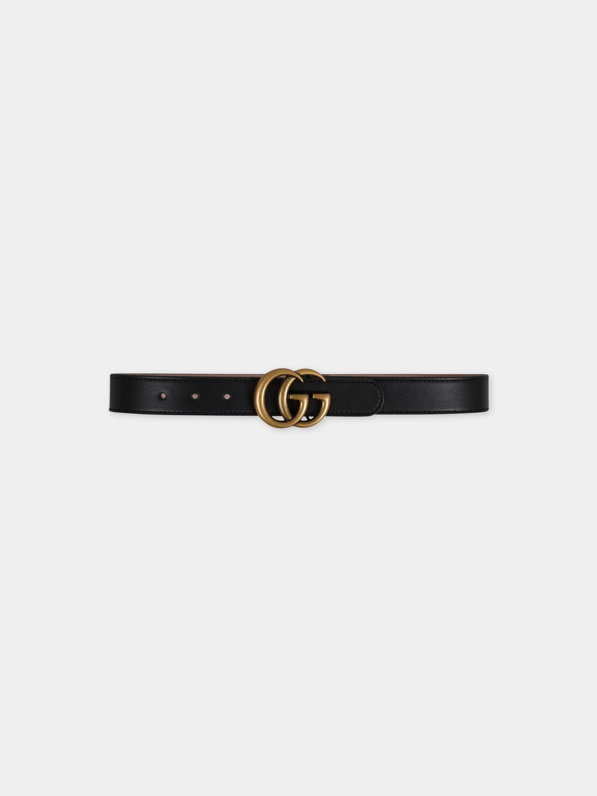 Cintura nera per bambini con logo,Gucci Kids,432707 B960X 1000