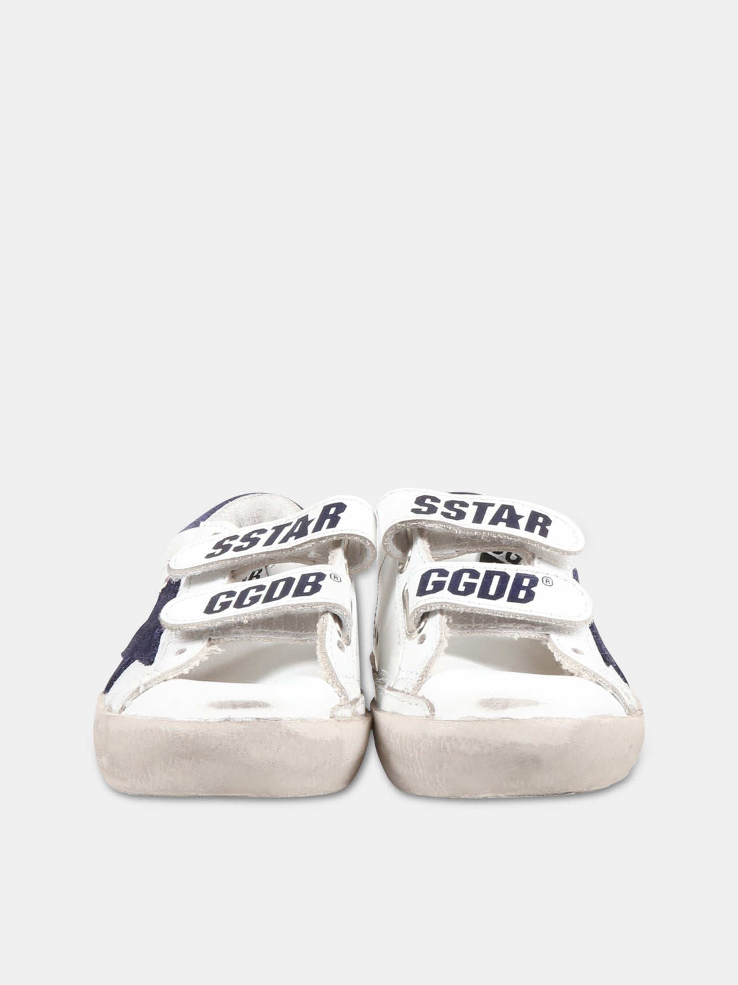 Sneakers ''Old school'' bianche per bambini con stella blu,Golden Goose,GJF00111/GYF00111 F000418 10304