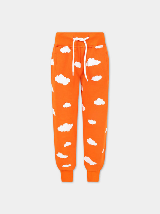 Pantalone arancione per bambini con nuvole,Rainbow Clouds,029517 030