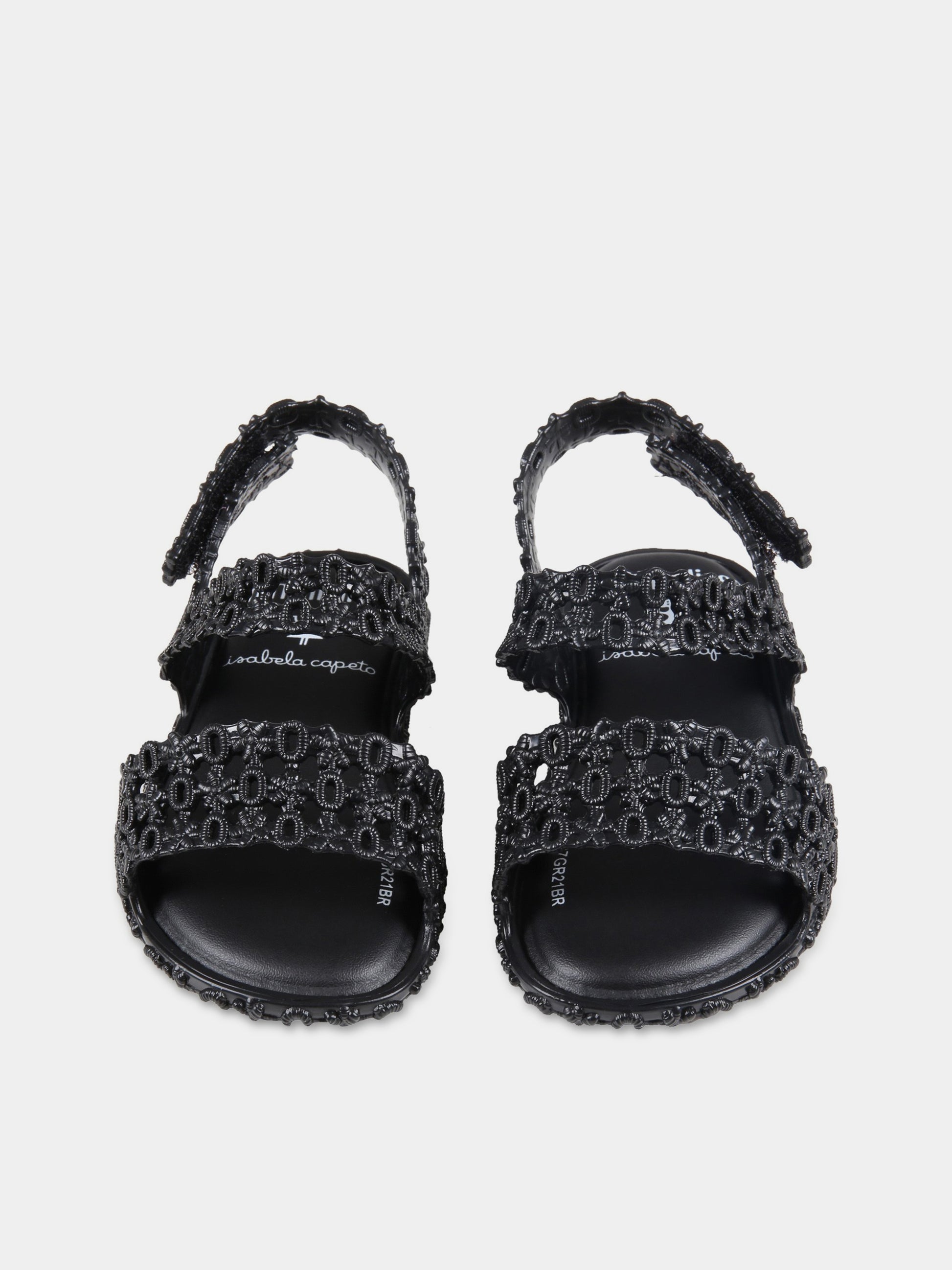 Sandali neri per bambina,Mini Melissa,33438 54143