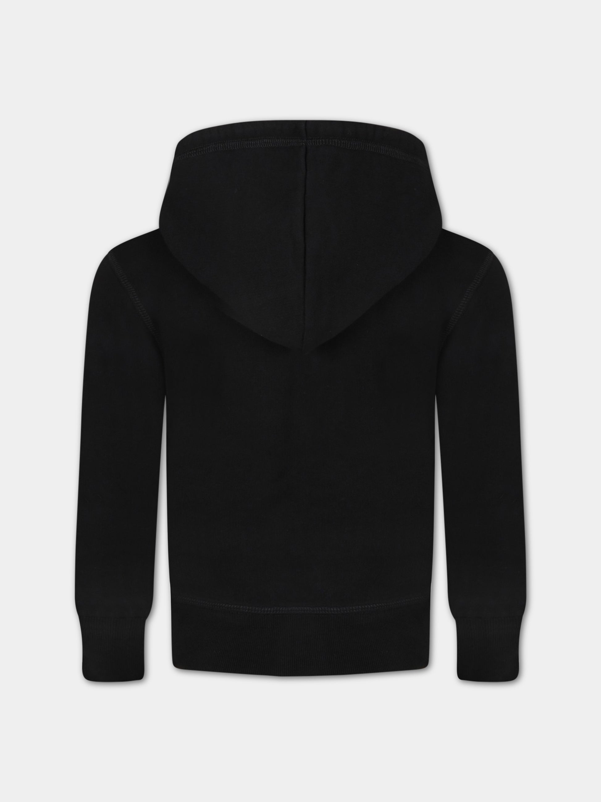Felpa nera per bambino con logo,Dsquared2,DQ049J D002Y DQ900