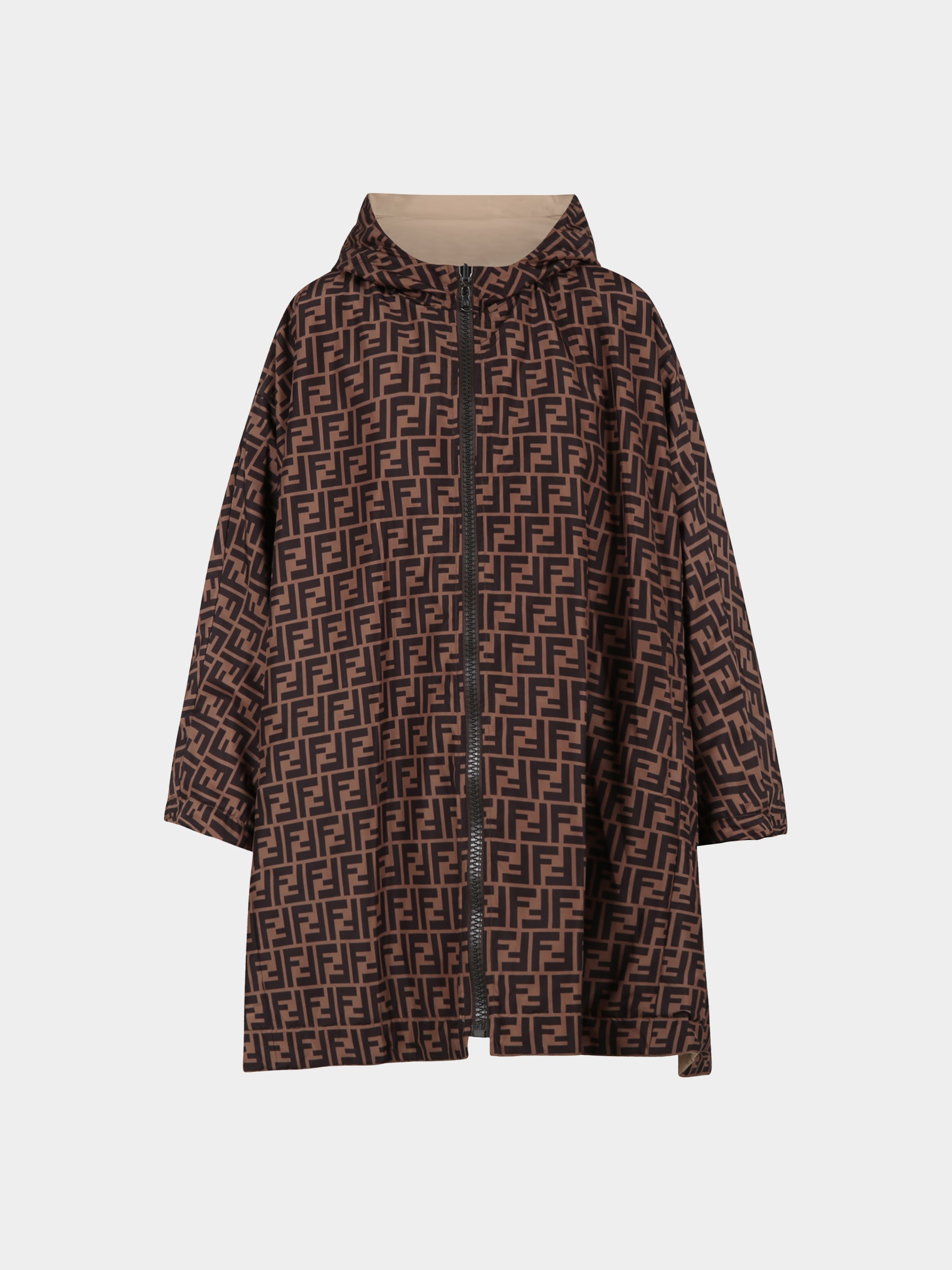 Poncho beige reversibile,Fendi Kids,JUA088 AJ3P F18O6