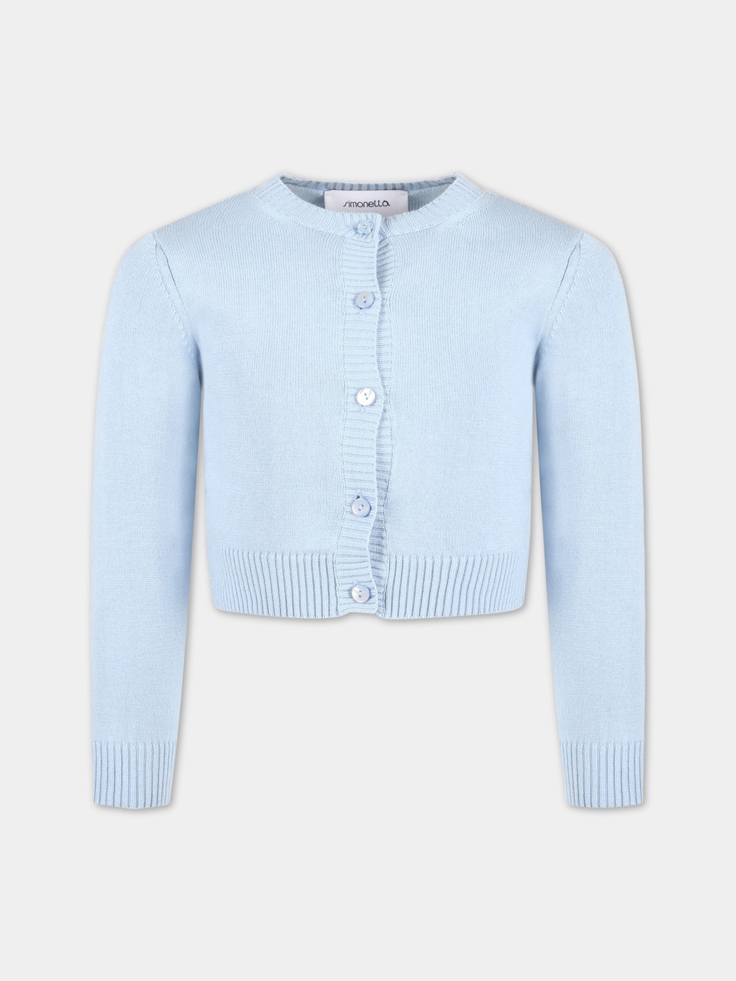 Light-blue cardigan for girl,Simonetta,SS9A30 X0006 607