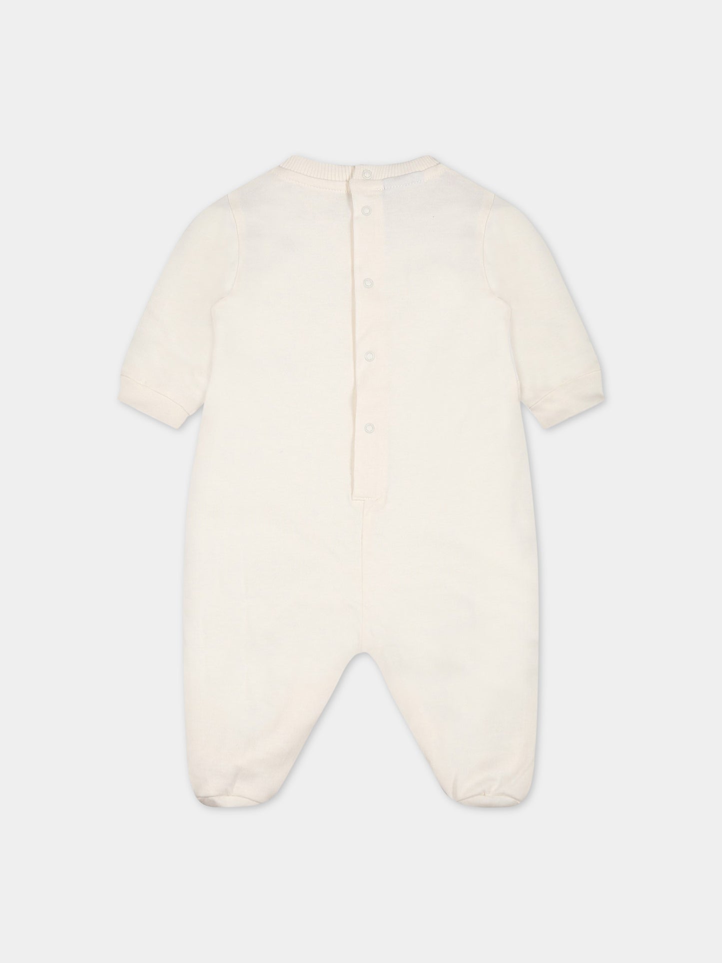 Set avorio per neonato con logo,Gcds Kids,GNY007 LCA33 10063