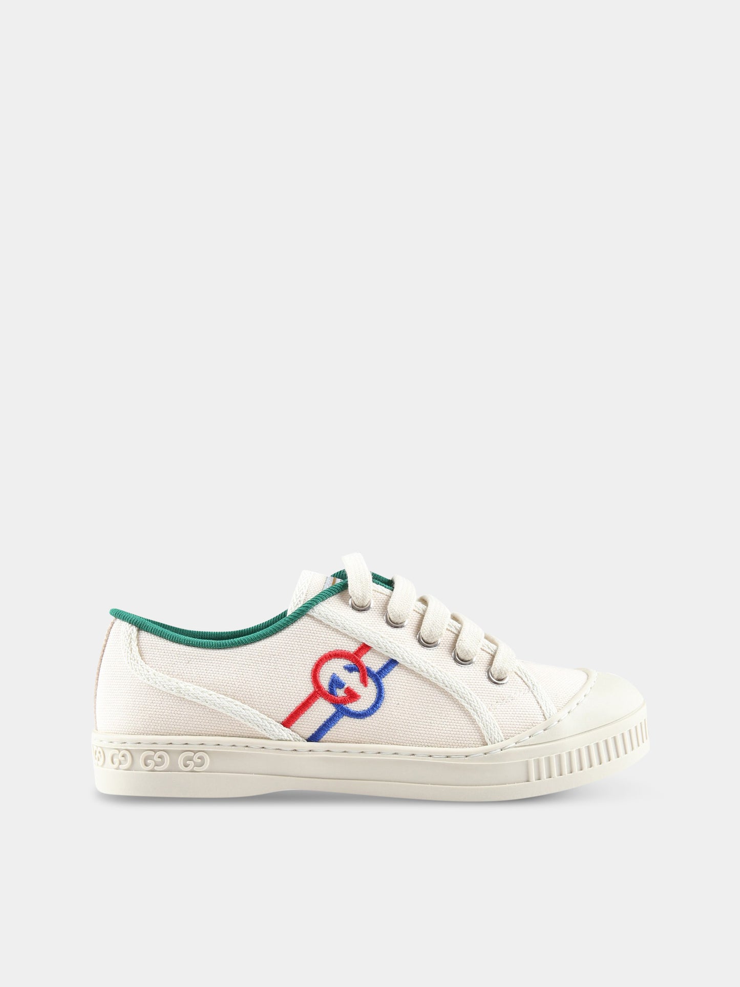 Sneakers avorio Gucci Tennis 1977 per bambini,Gucci Kids,725052 FABAT 9167