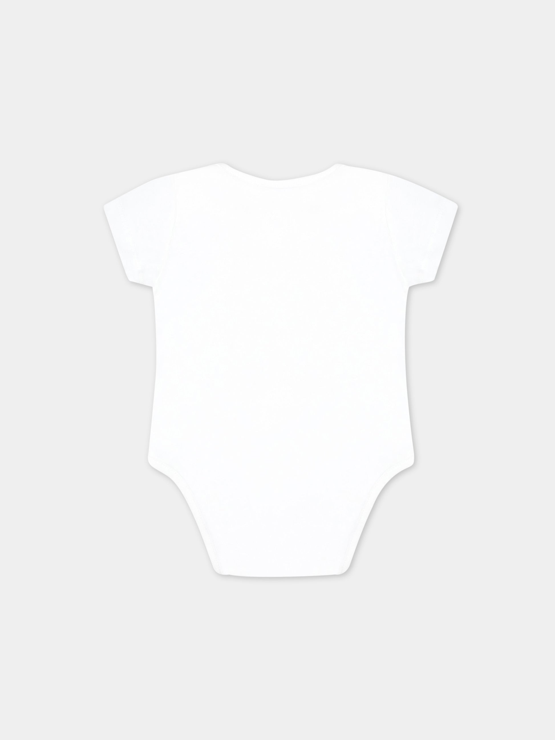 Set bianco per neonati con Teddy Bear,Moschino Kids,M5Y017 LAB59 84352