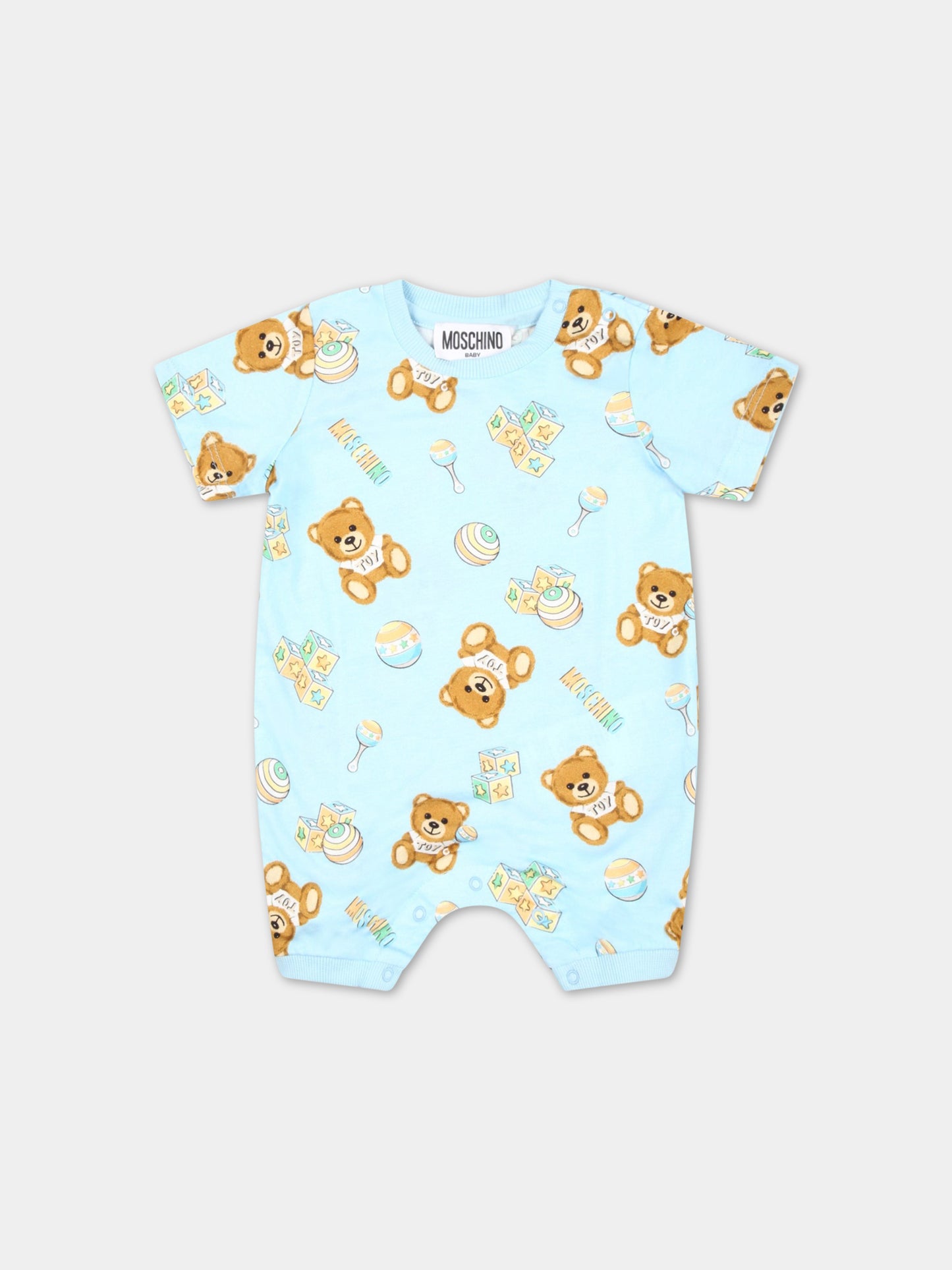 Set celeste per neonato con Teddy Bear,Moschino Kids,MPY02P LAB59 84495