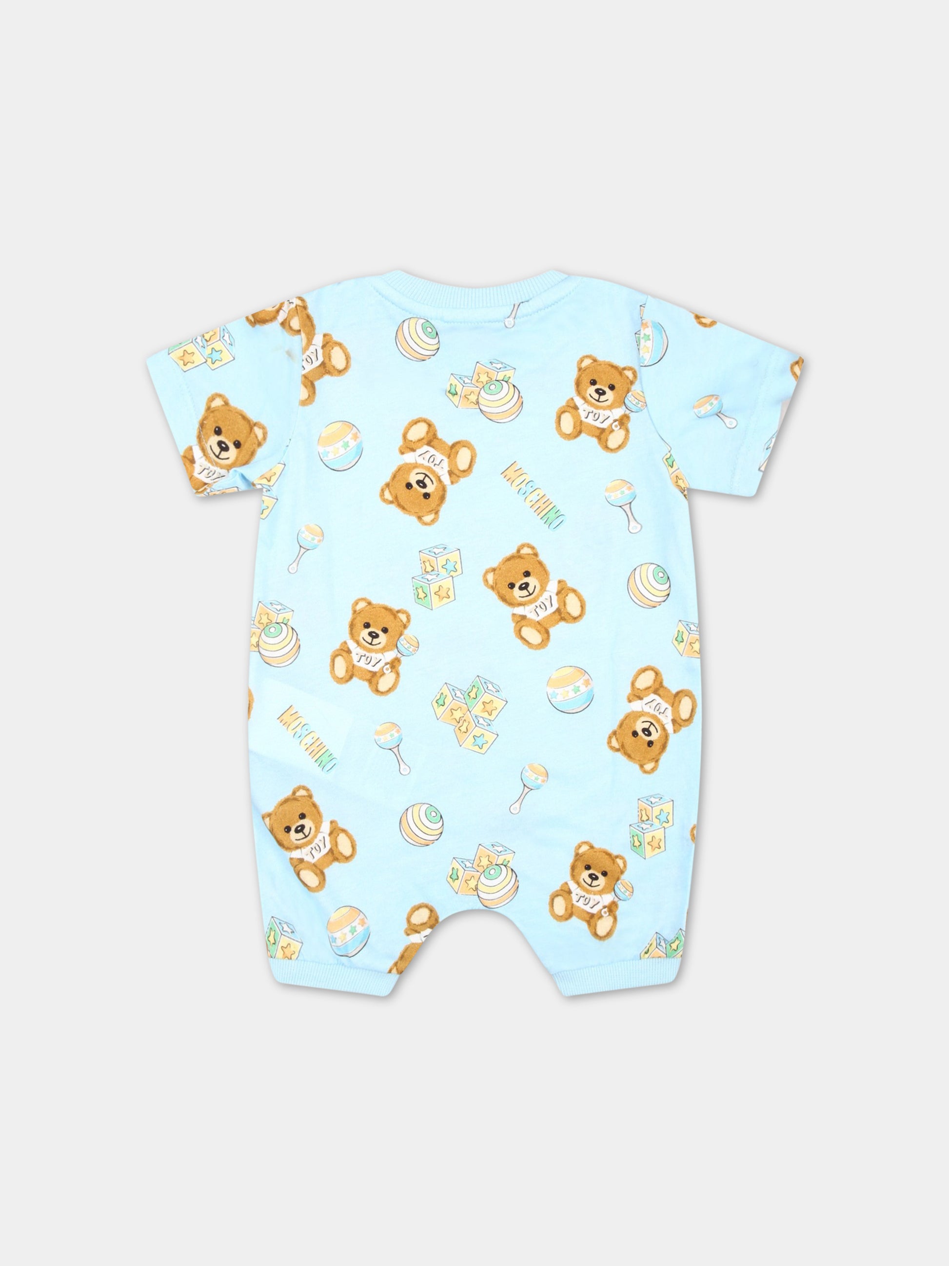 Set celeste per neonato con Teddy Bear,Moschino Kids,MPY02P LAB59 84495